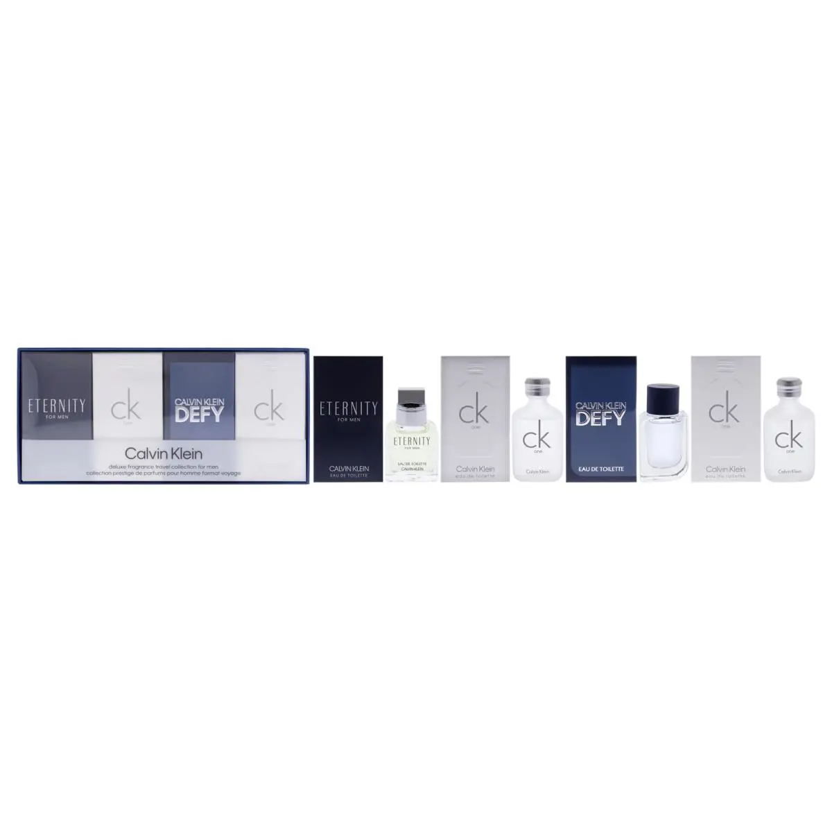 Set-calvin Klein M 4pc. Set .5 Defy / .5 Ck One/ .5 Eternity/ 5 Ck One