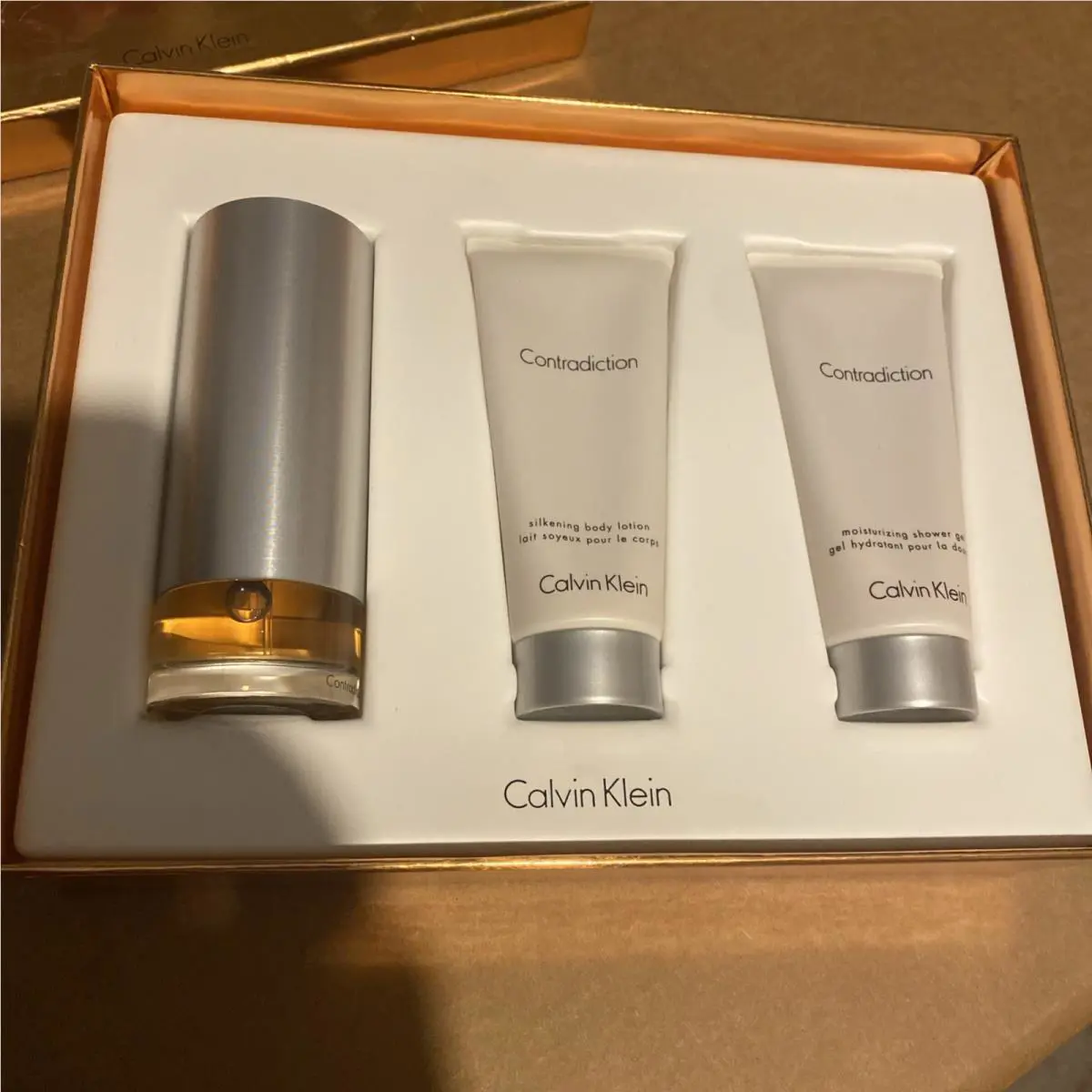 Contradiction BY Calvin Klein 100ML Edp Spray 100ML Body Lotion 100ML Shower Gel