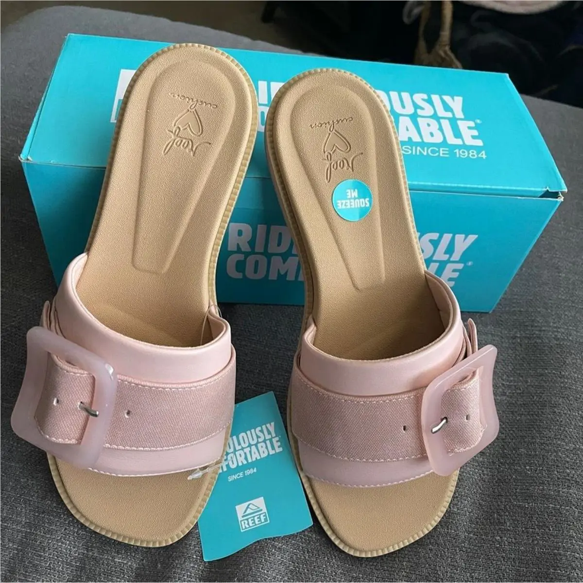 Reef Women`s Lana Buckle Slide Sandals Cameo Rose