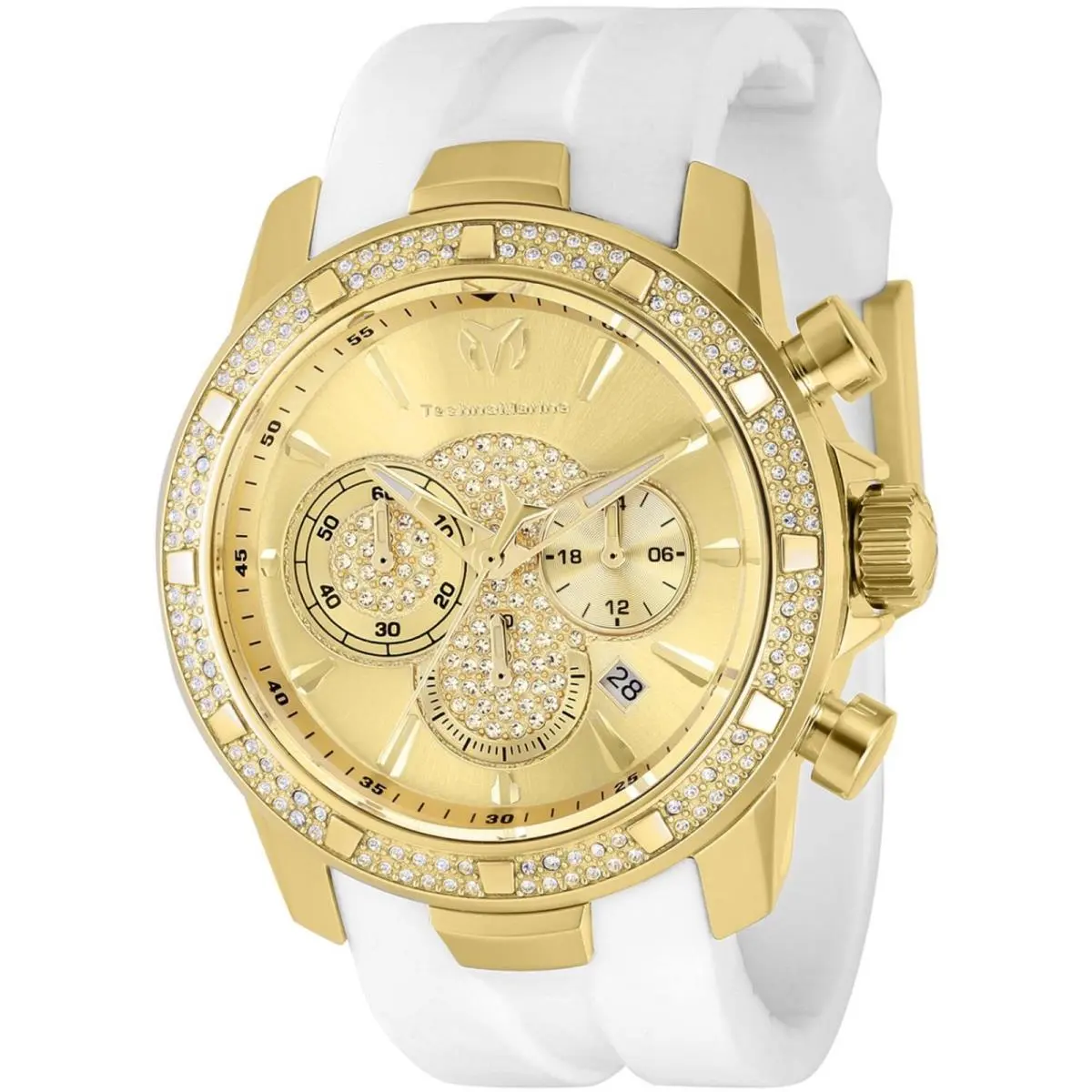 Technomarine Men`s Watch UF6 Quartz Chronograph White Silicone Strap TM-621010 by TechnoMarine