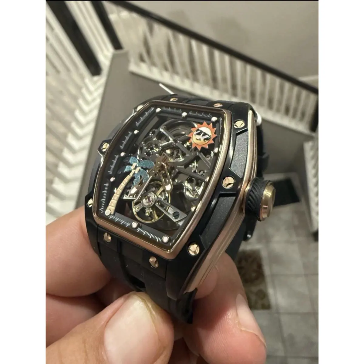 Invicta 69592 S1 Rally Radian Prism Automatic Skeleton Watch 42mm Black