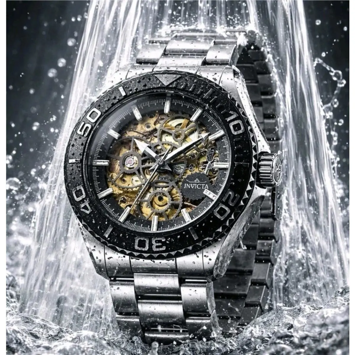 Invicta 69762 Objet D Art Automatic Watch - Skeleton Dial 43mm Stainless