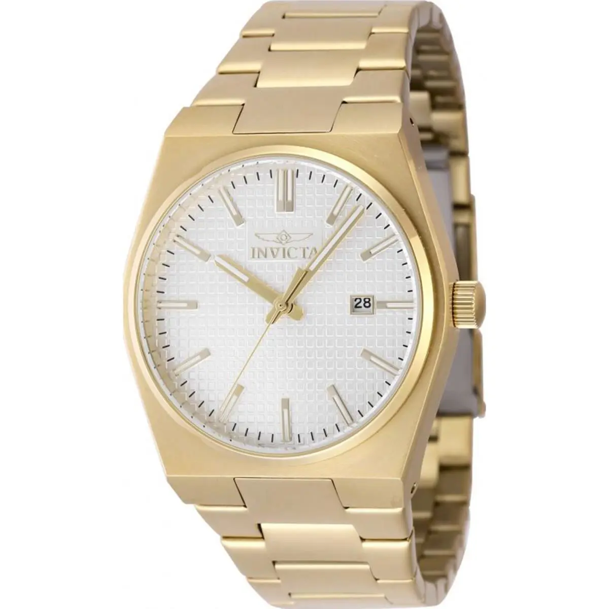 Invicta Men`s 48400 Speedway Quartz 3 Hand Silver Dial Watch