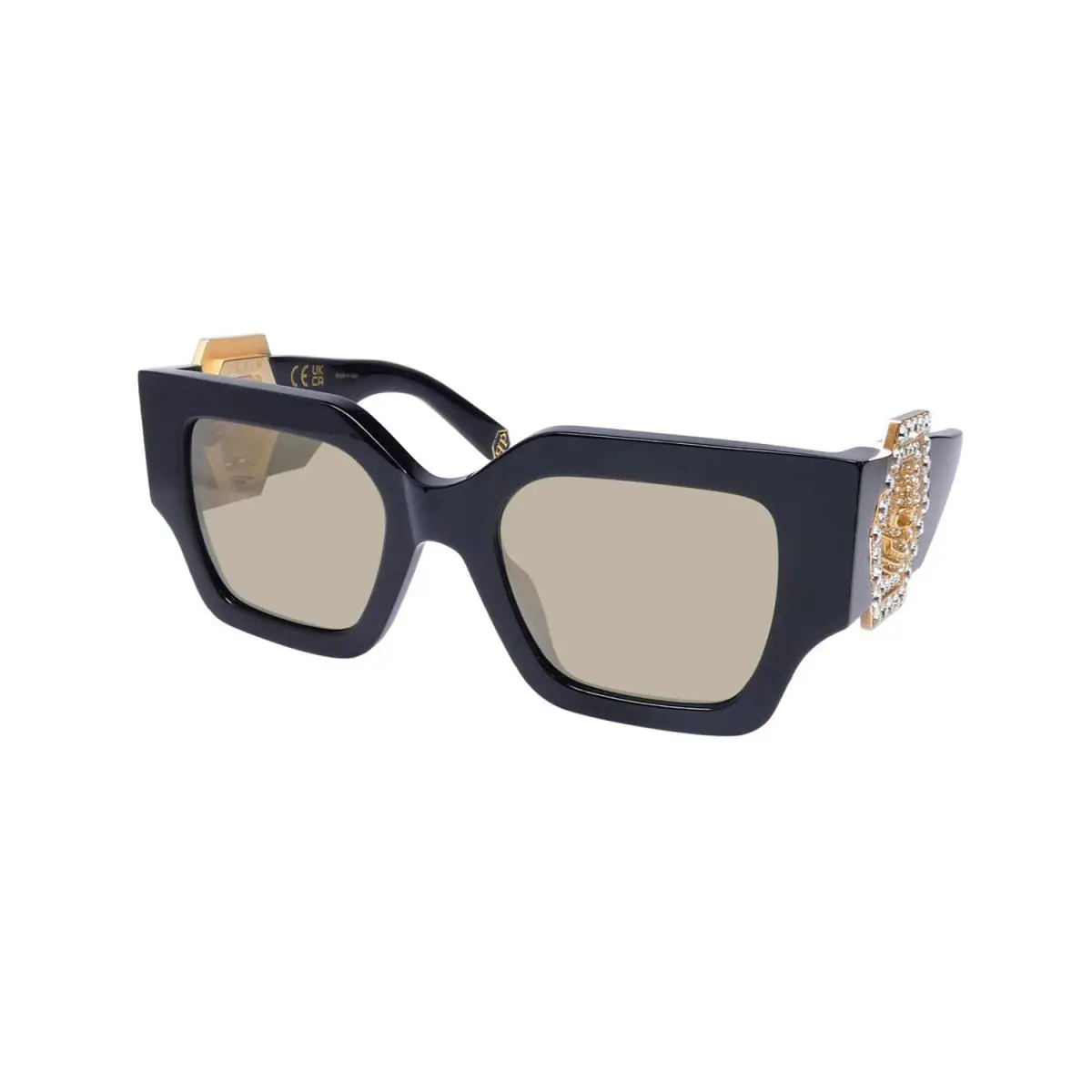 Philipp Plein SPP103S Plein Jewel Sunglasses Plastic Black Womens Italy