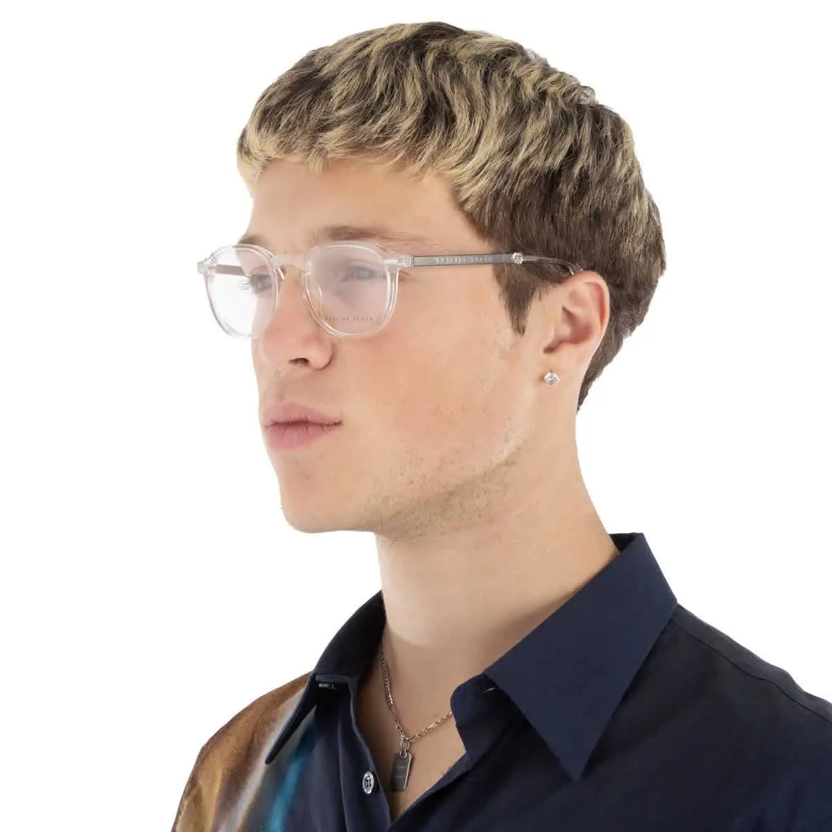 Philipp Plein VPP057M 0880 Shiny Crystal 51mm Eyeglasses