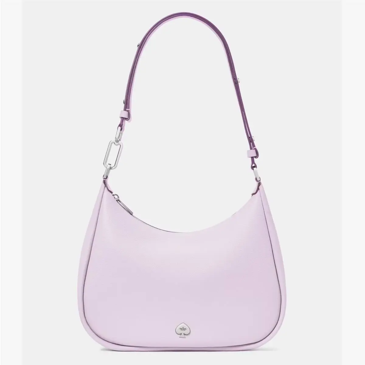 Kate Spade Kayla Large Hobo Shoulder Bag Soft Lilac Pebbled Leather