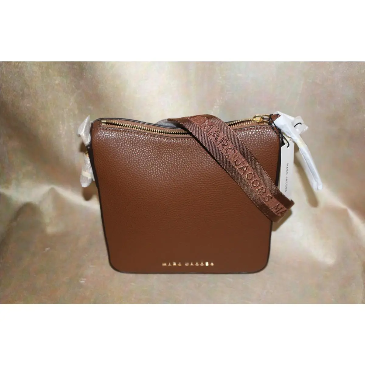 Marc Jacobs Cognac Swing Drifter Leather Shoulder Bag Retails AT