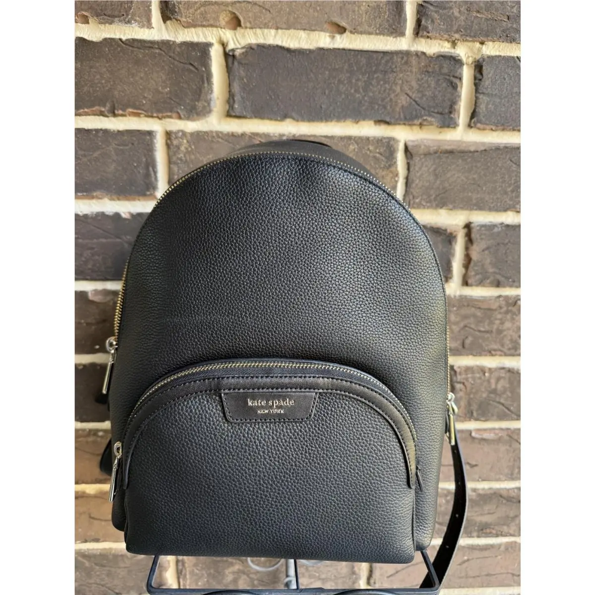 Kate Spade Hudson Medium Pebble Leather Backpack Black