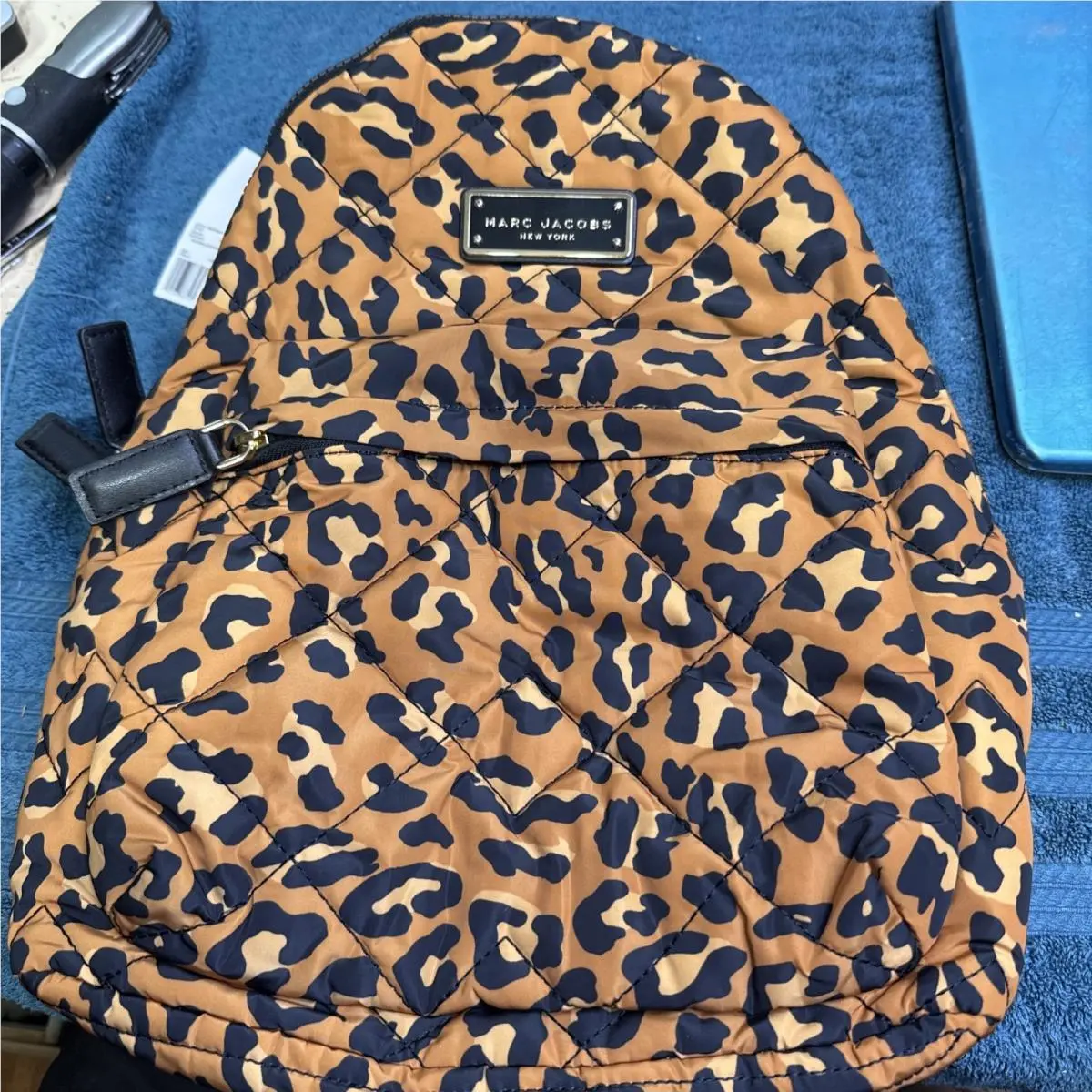Marc Jacobs Quilted Nylon Mini Printed Backpack Leopard
