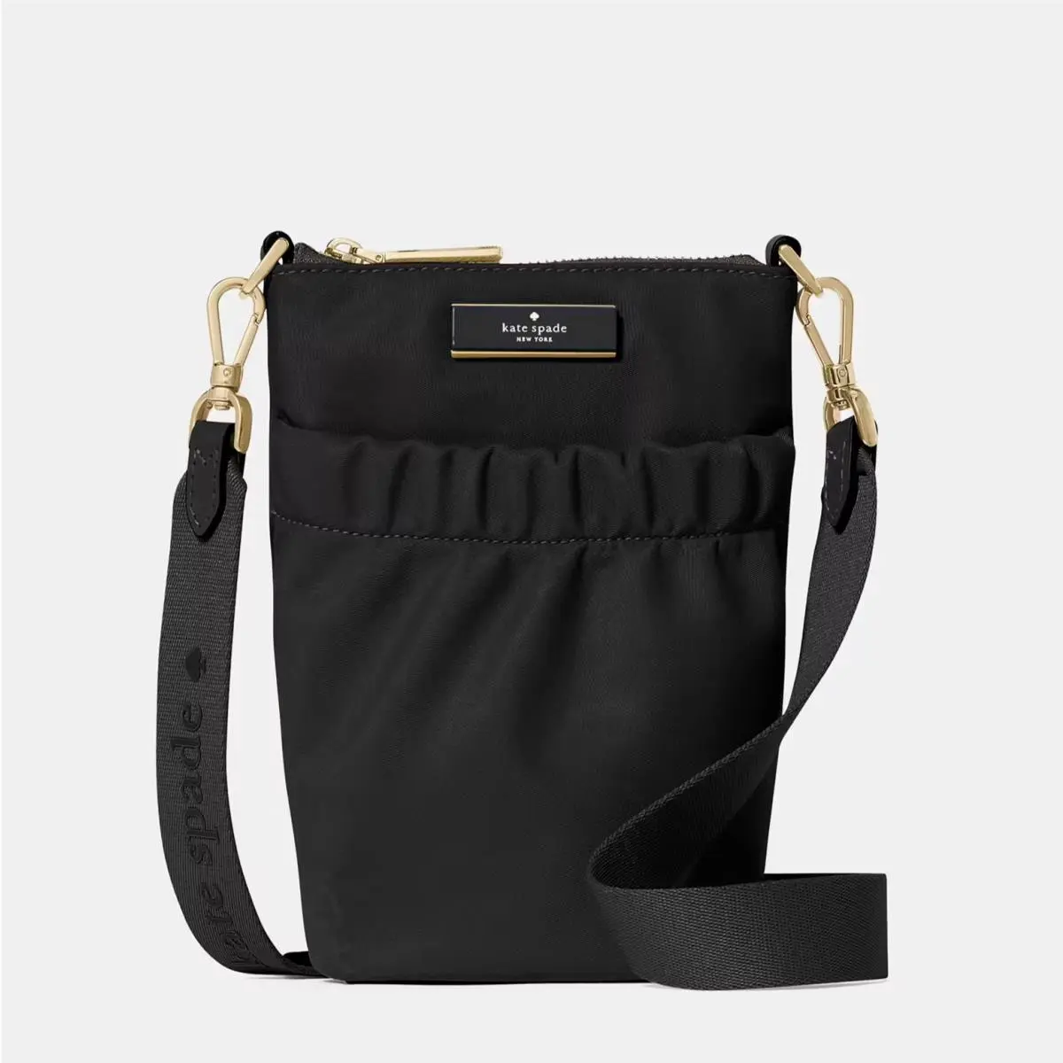Kate Spade New York Carter Nylon Phone Crossbody Bag Black Lightweight