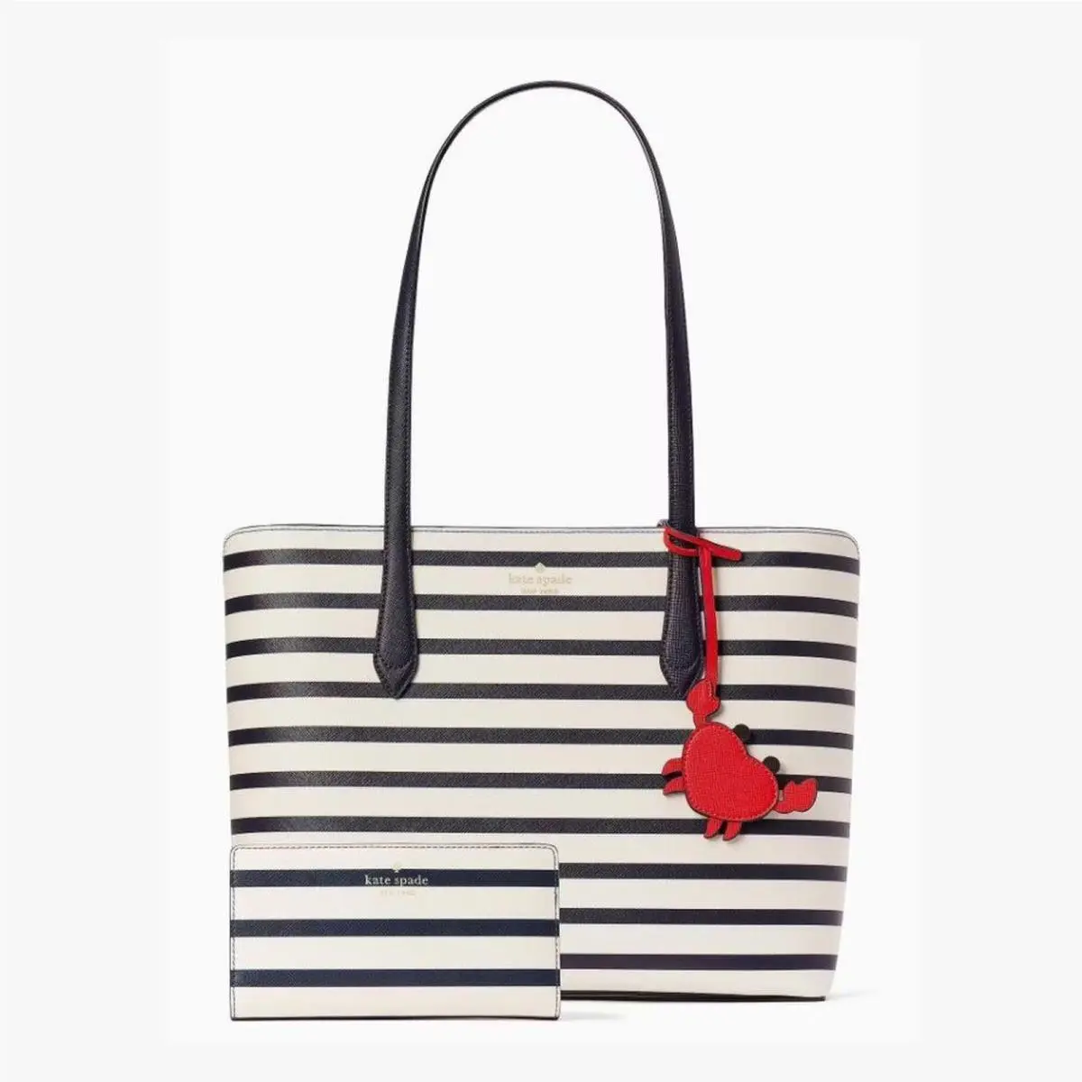 Kate Spade York Marlee Parisian Navy Multi Tote Slim Bifold Wallet Set