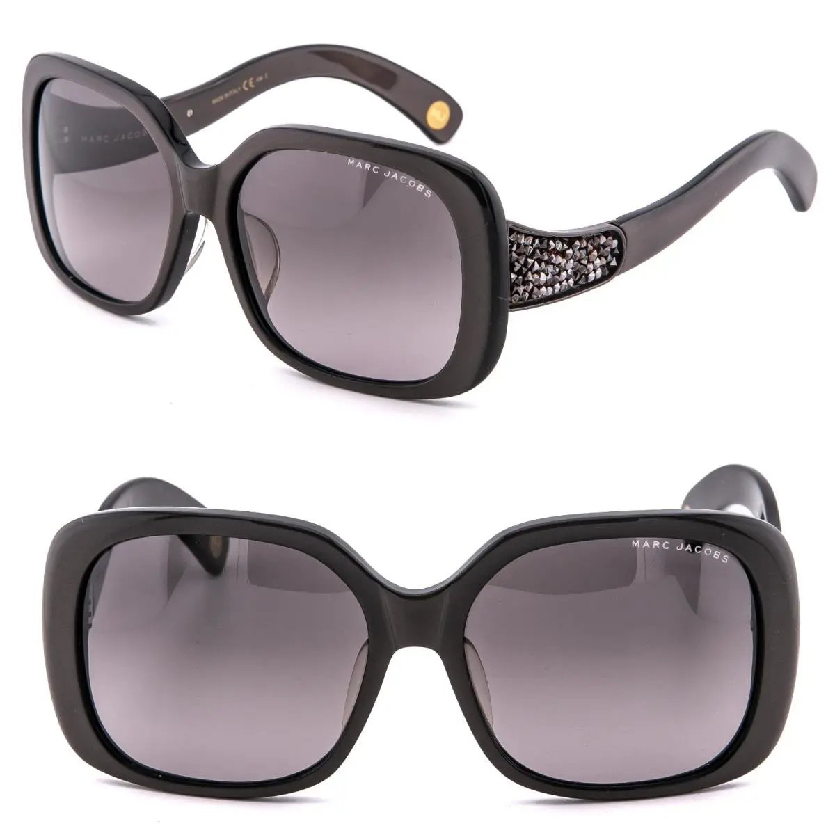 Marc Jacobs Brown Crystal Rock Square MJ457FS Fashion Bold Sunglasses 457