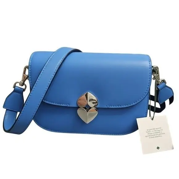 Kate Spade Nicola Twistlock Small Shoulder Bag Blue Colorblock Leather