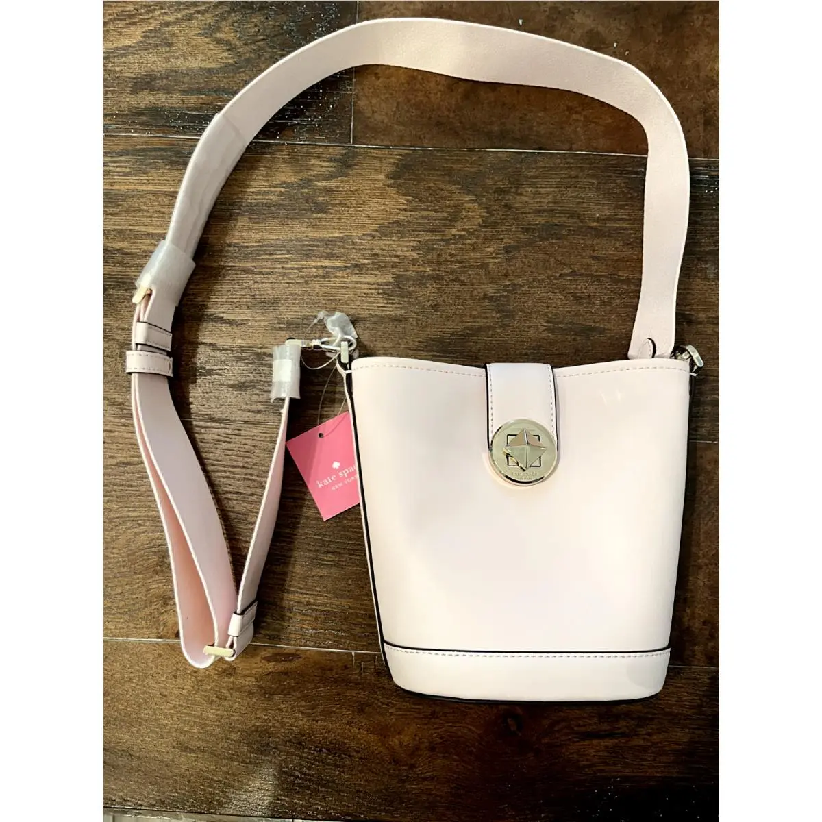 Kate Spade Audrey Mini Bucket Purse Pink Leather Crossbody Luxury Soft Girl