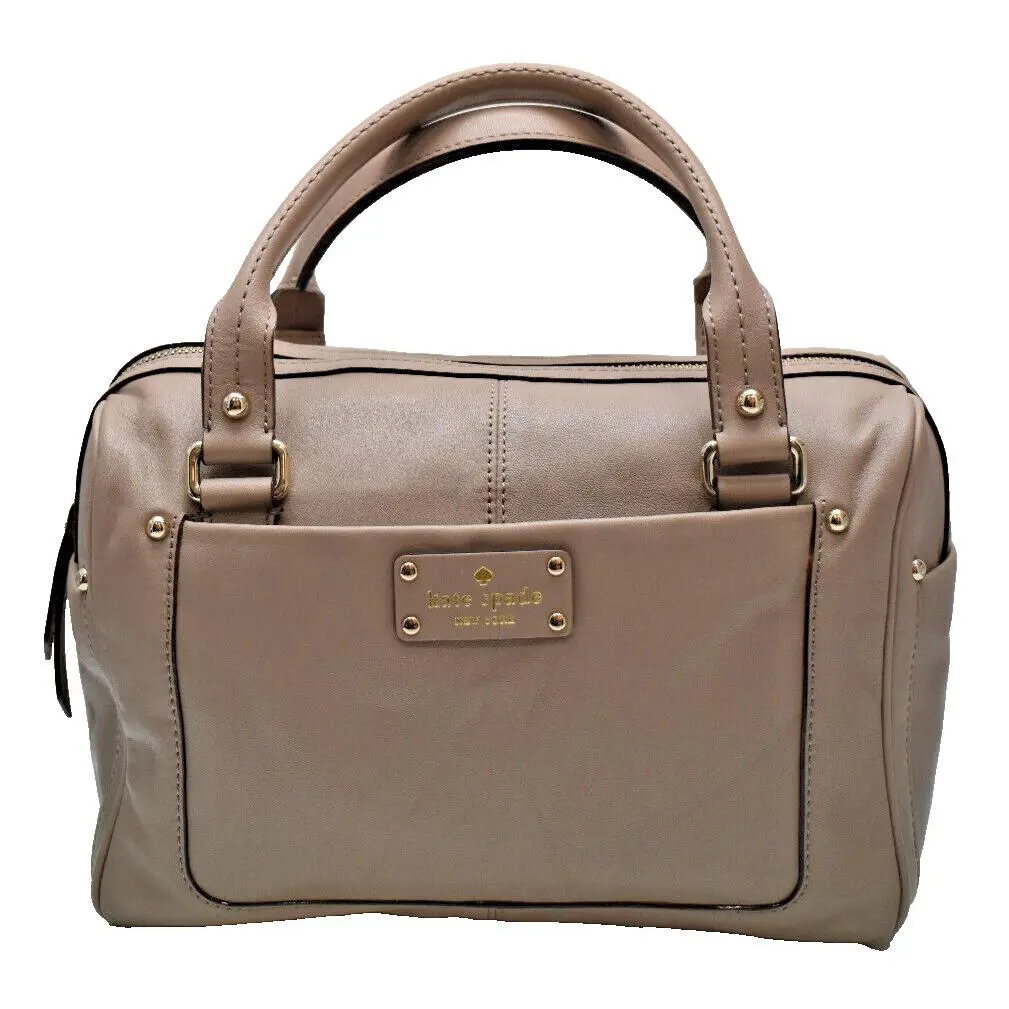 Kate Spade New York Delancy Street Spade Camden Satchel Handbag Taupe New