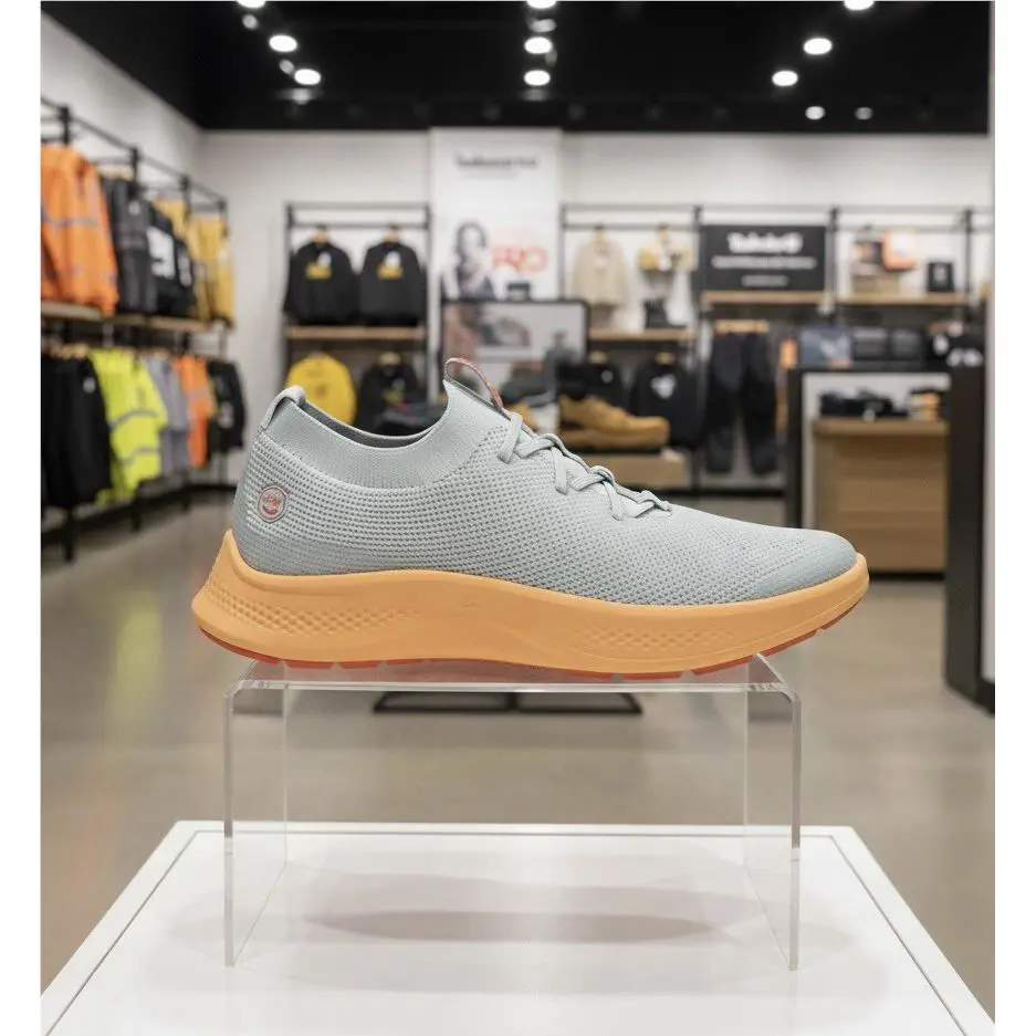 Timberland Pro Women`s Solace Slip-on Work Sneaker Grey Orange TB0A66RYECA W5.5