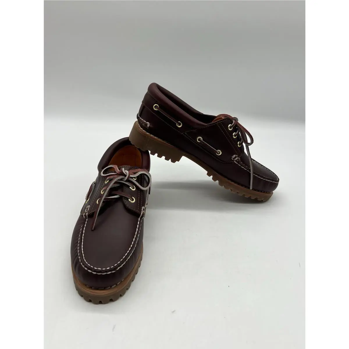 Timberland shoes - Timberland 3 Eye Lug Handsewn Boat Shoe - 50009 - Burgundy 13