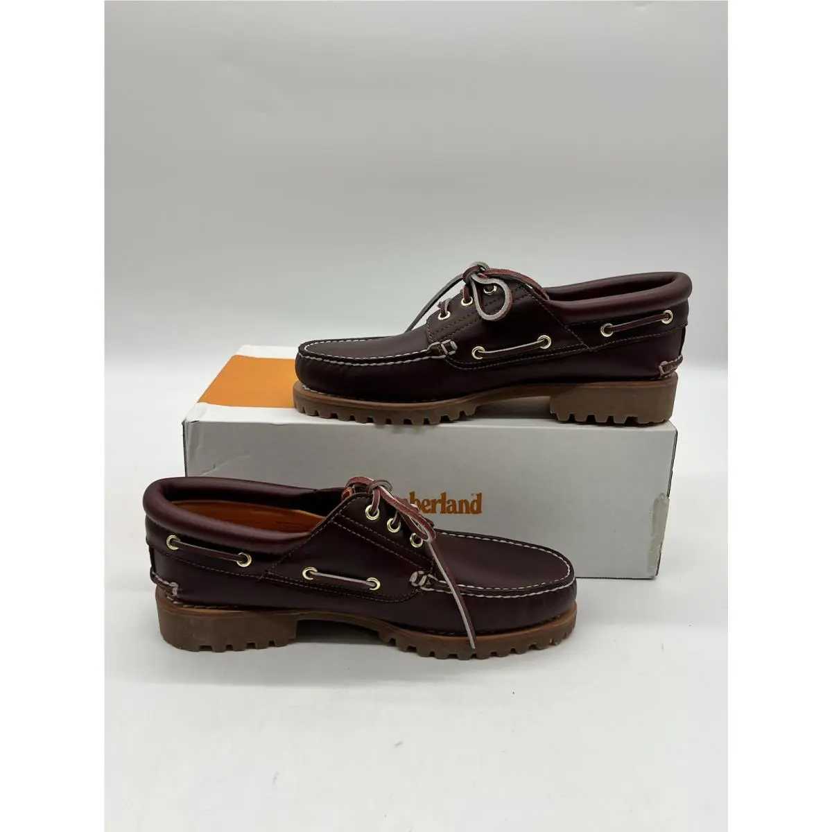 Timberland shoes - Timberland 3 Eye Lug Handsewn Boat Shoe - 50009 - Burgundy 1