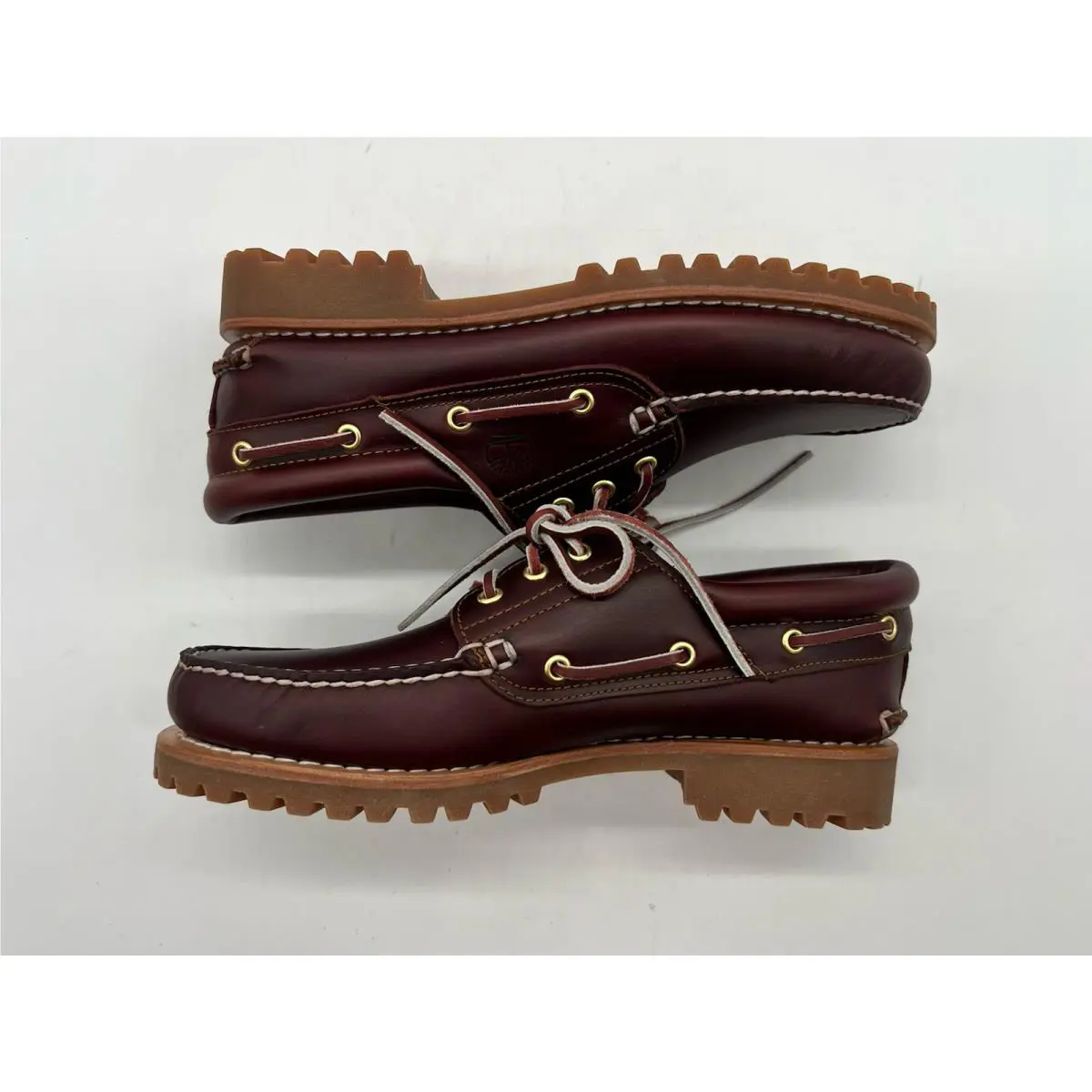 Timberland shoes - Timberland 3 Eye Lug Handsewn Boat Shoe - 50009 - Burgundy 3