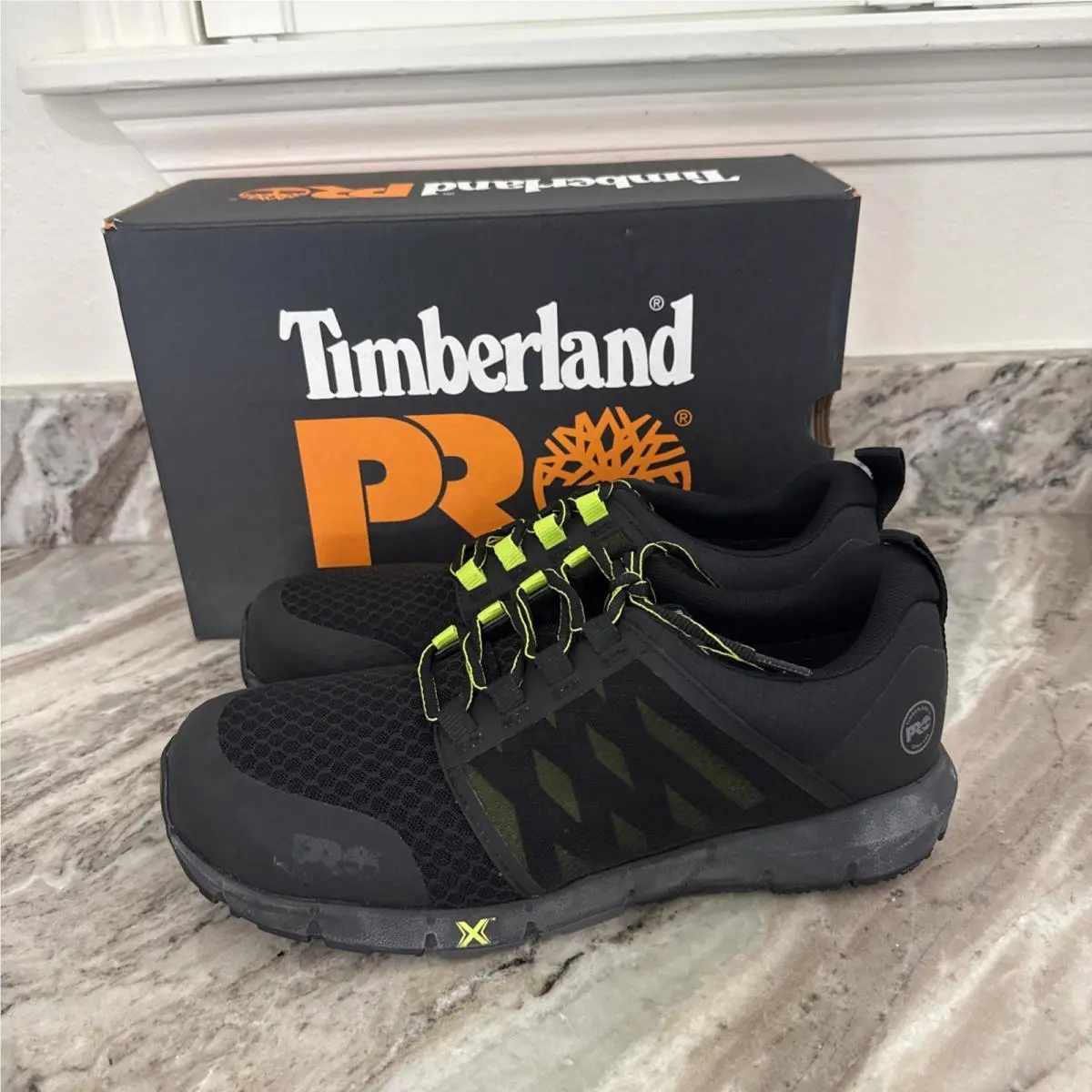 Timberland Pro Men`s Radius Black Compositetoe Work Shoe TB0A27X5 7 M