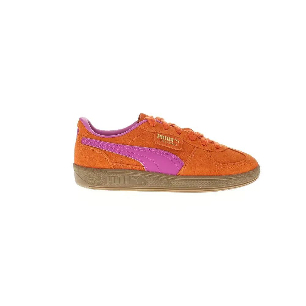 Puma Palermo Lace Up Youth Girls Orange Sneakers Casual Shoes 39727126 - Orange