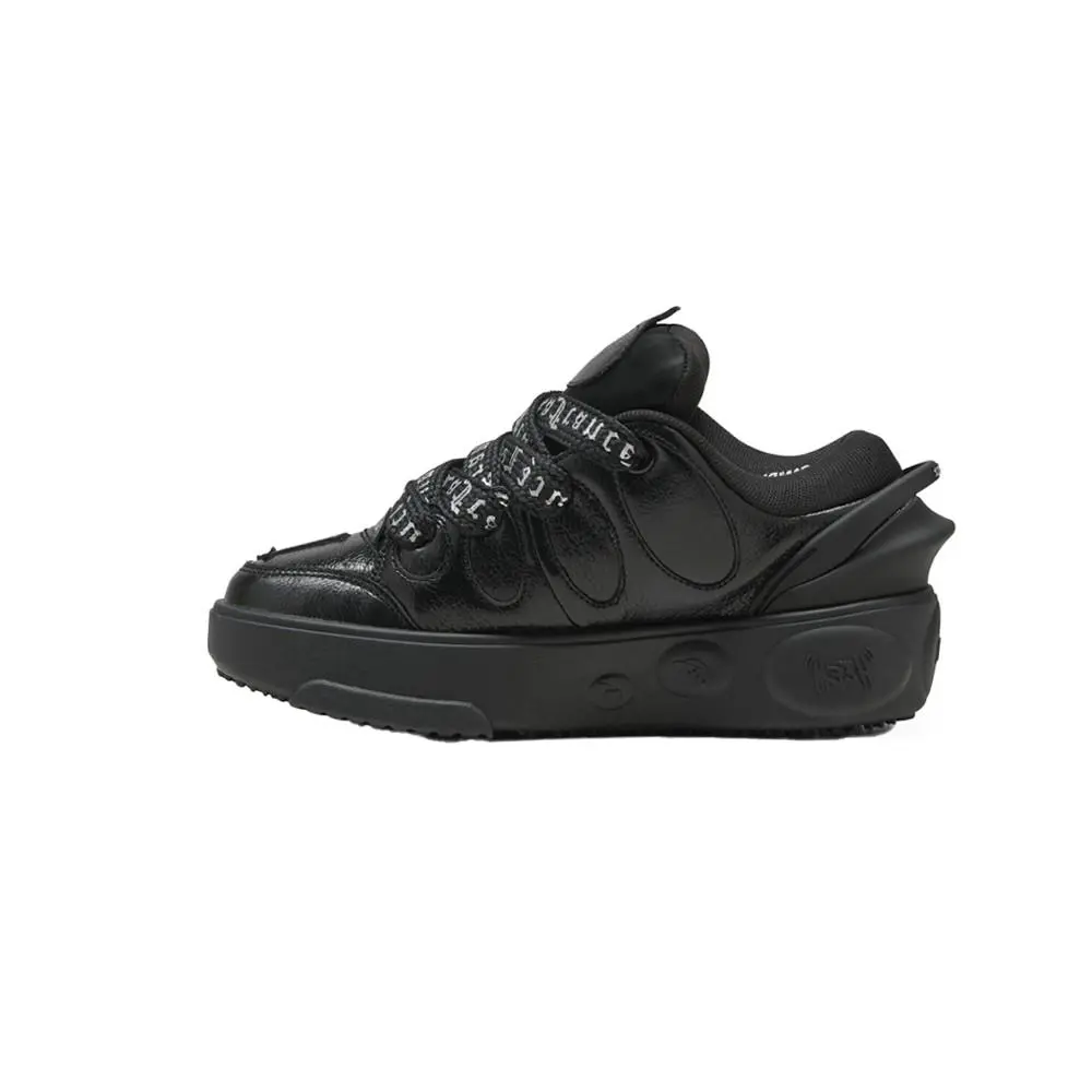 Puma shoes - PUMA La Francé Black Chrome Lace Up  Youth - 31134001 - Black 1