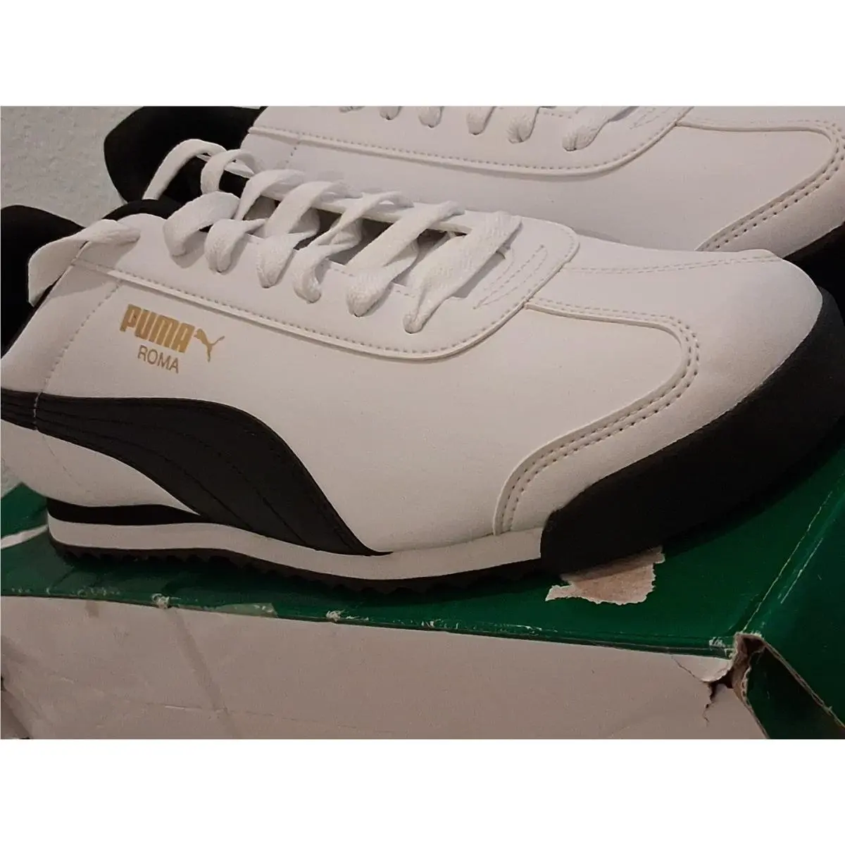 Puma shoes - PUMA Roma - Roma - 353572-04 - White-Black 4