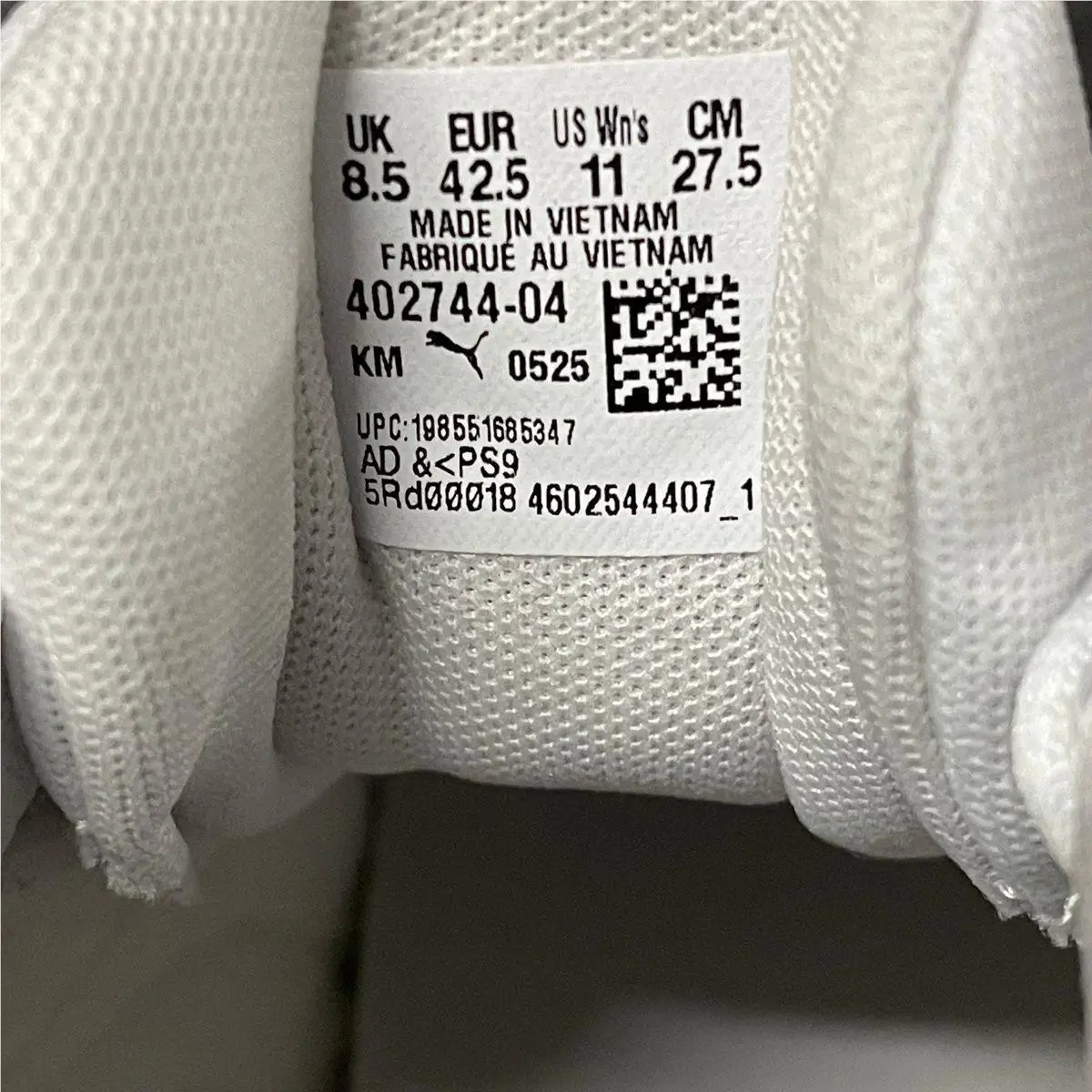 Puma shoes - VS184950 - vs-184950 - White (UPC: 198551685347) 0