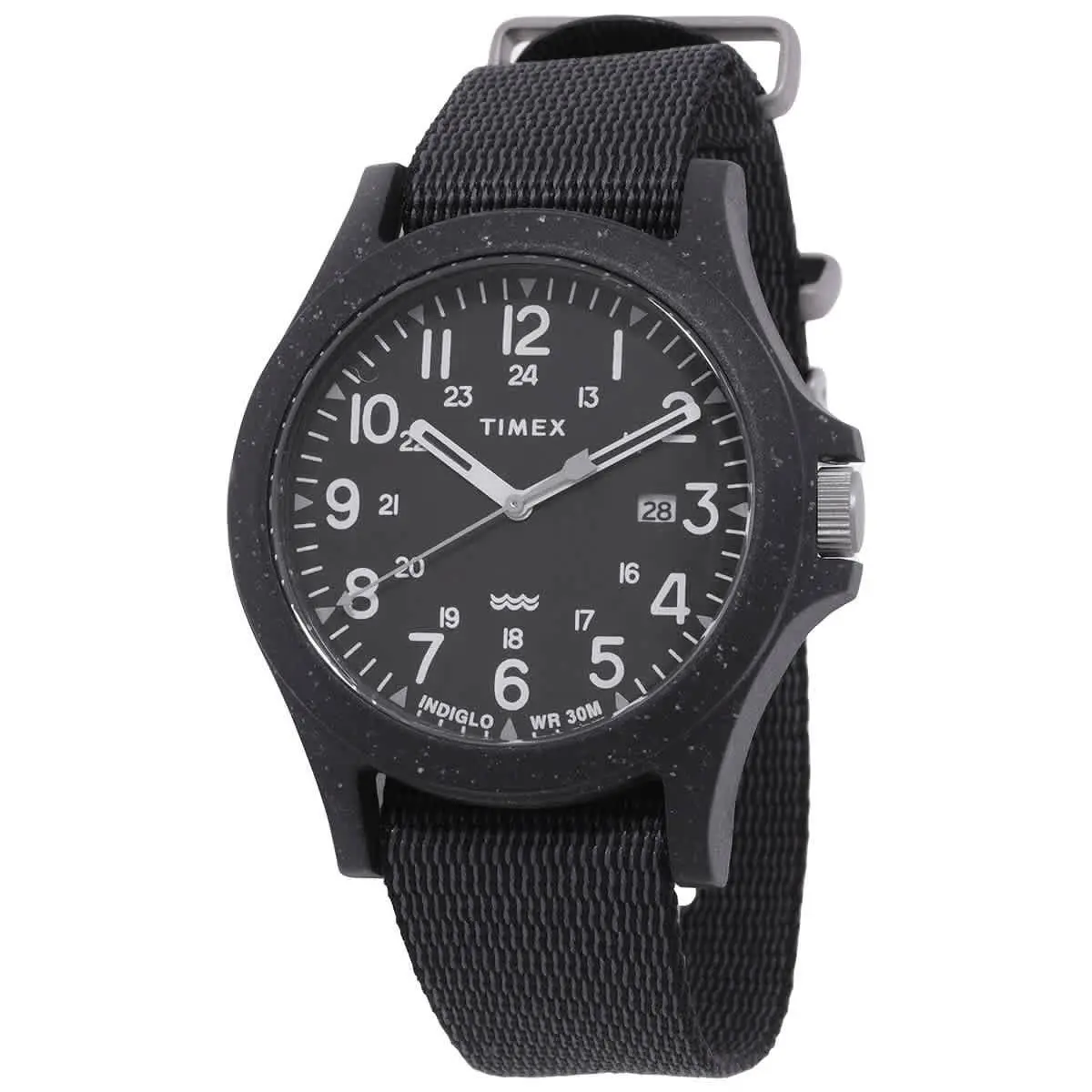 Timex Reclaim Ocean Quartz Black Dial Men`s Watch TW2V81900JR - Dial: Black, Band: Black, Bezel: Black