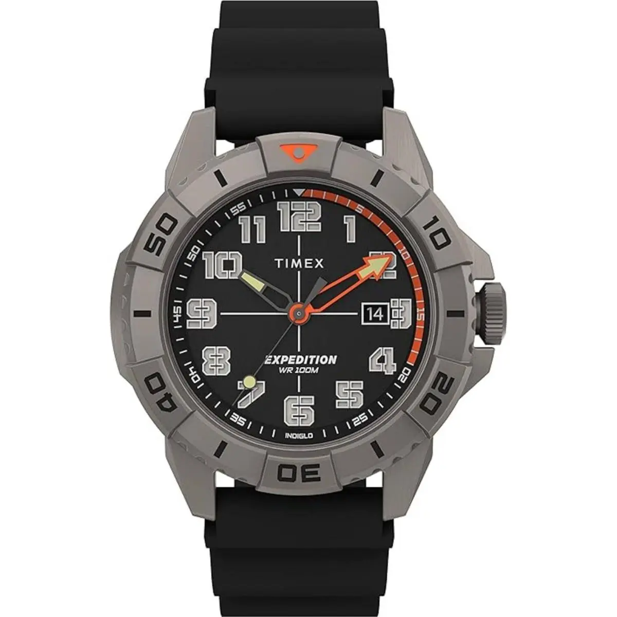 Men`s Watch Expedition North Quartz Black Dial Silicone Strap TW2V40600JR by Timex
