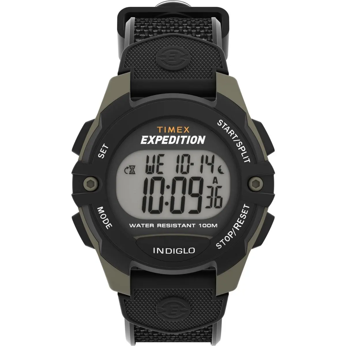 Timex Men`s Expedition 41mm Watch - Black Strap Digital Dial Green Case
