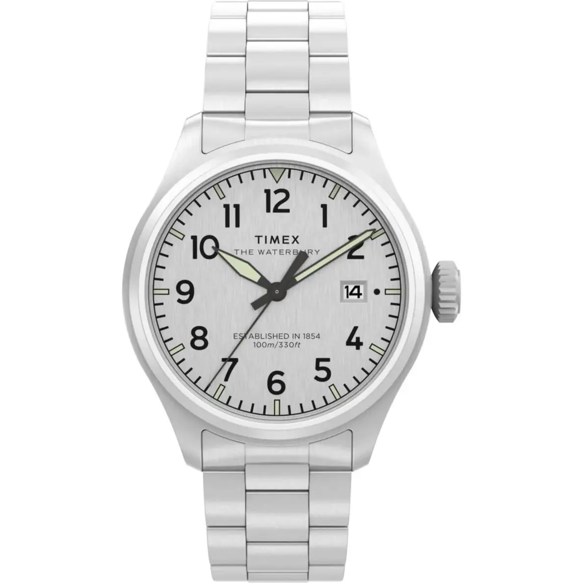 Men`s Waterbury Ace 41mm Stainless Steel Bracelet Watch TW2Y18800 by Timex