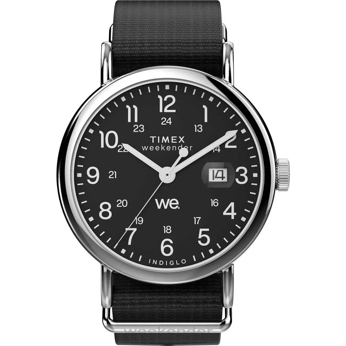 Mens Watch Timex Weekender TW2W86100 Fabric Black - Black