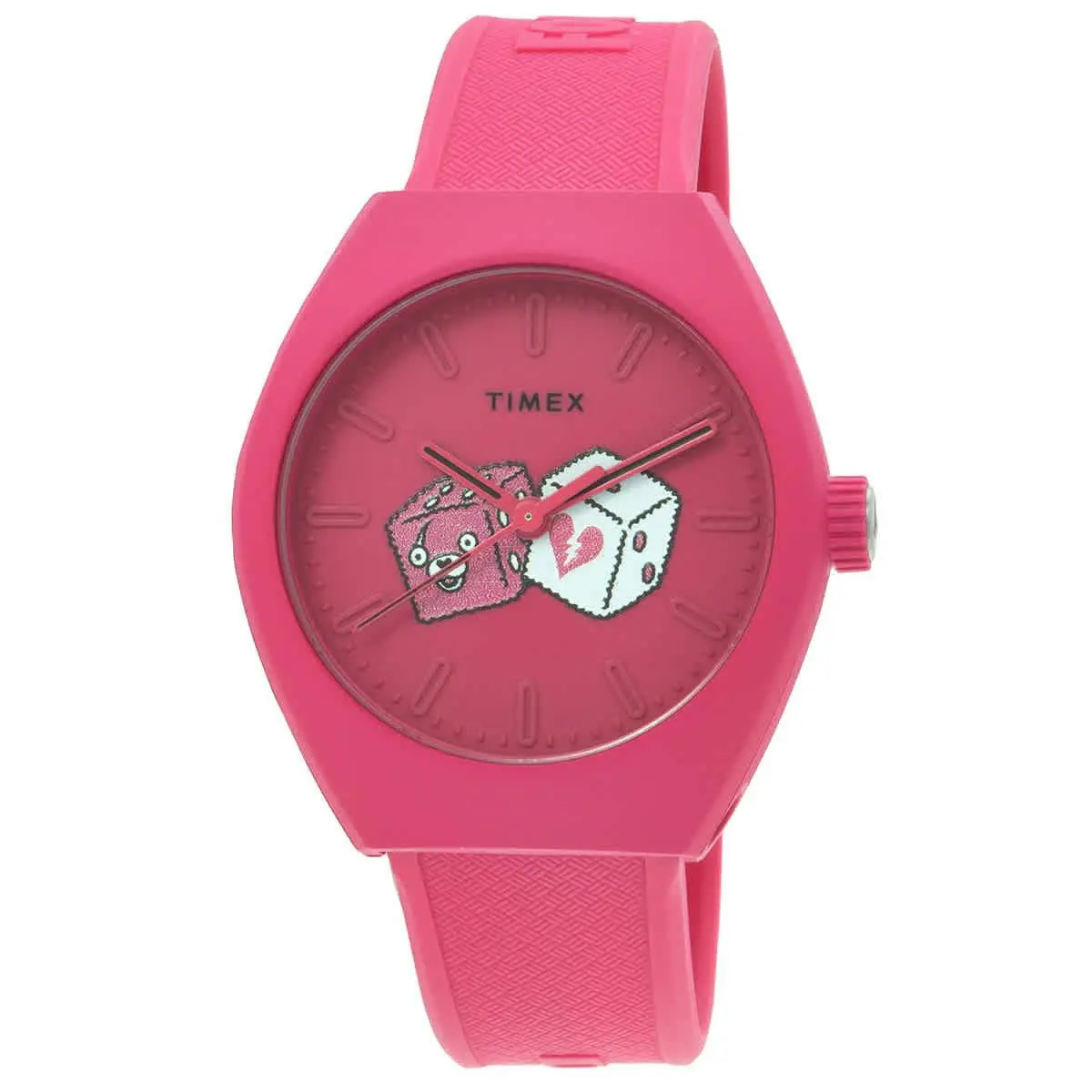 Timex TW2W96800 Urban Pop x Fortnite Pink Dial 40 mm Men`s Watch - Pink, Dial: Pink, Band: Pink