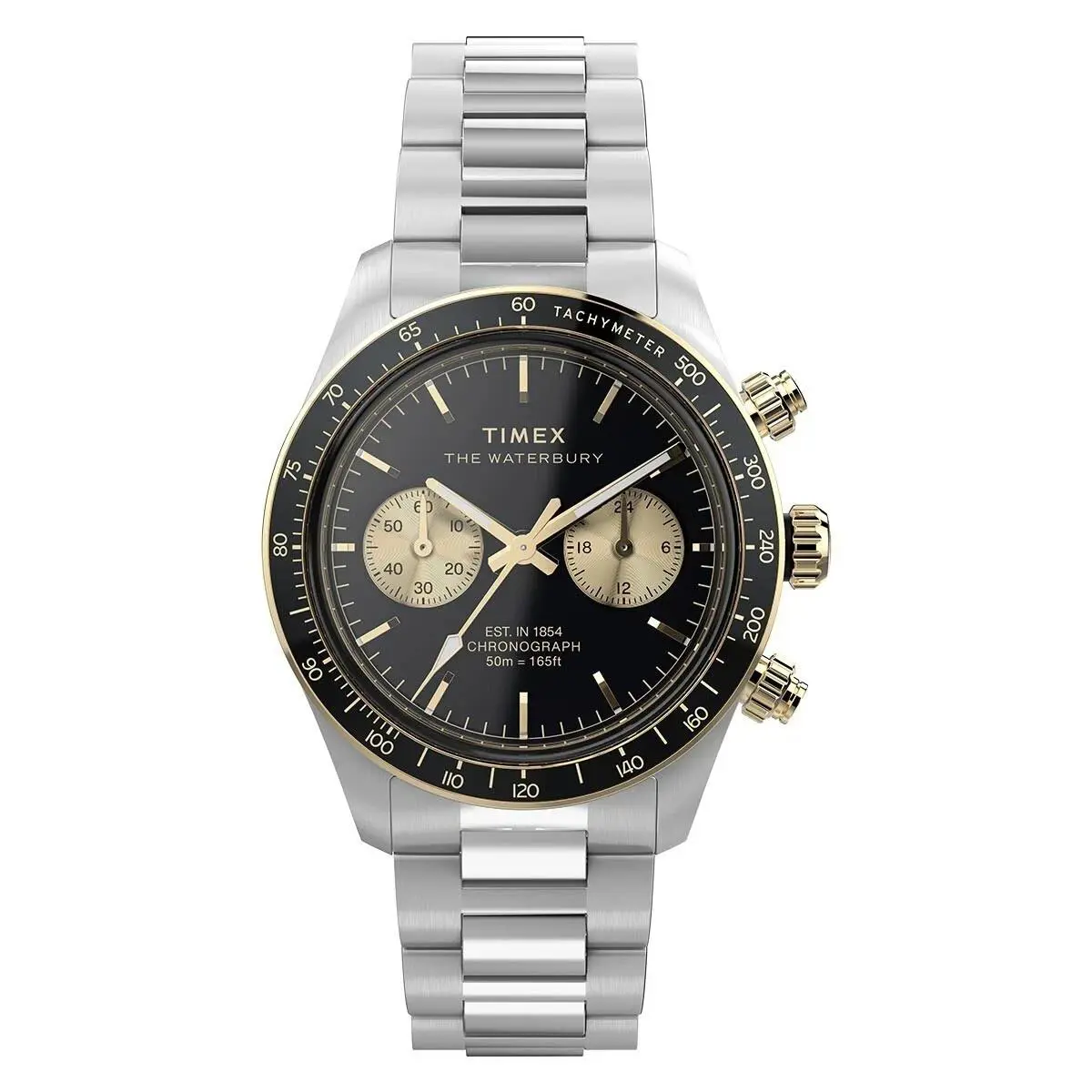 Timex Waterbury Heritage Chronograph Stainless Steel 39mm Watch TW2Y24000