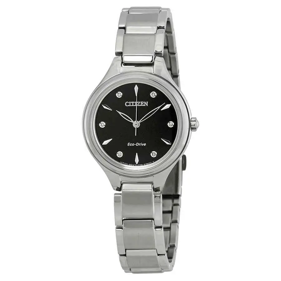 Corso Diamond Black Diamond Dial Ladies Watch FE2100-51E by Citizen
