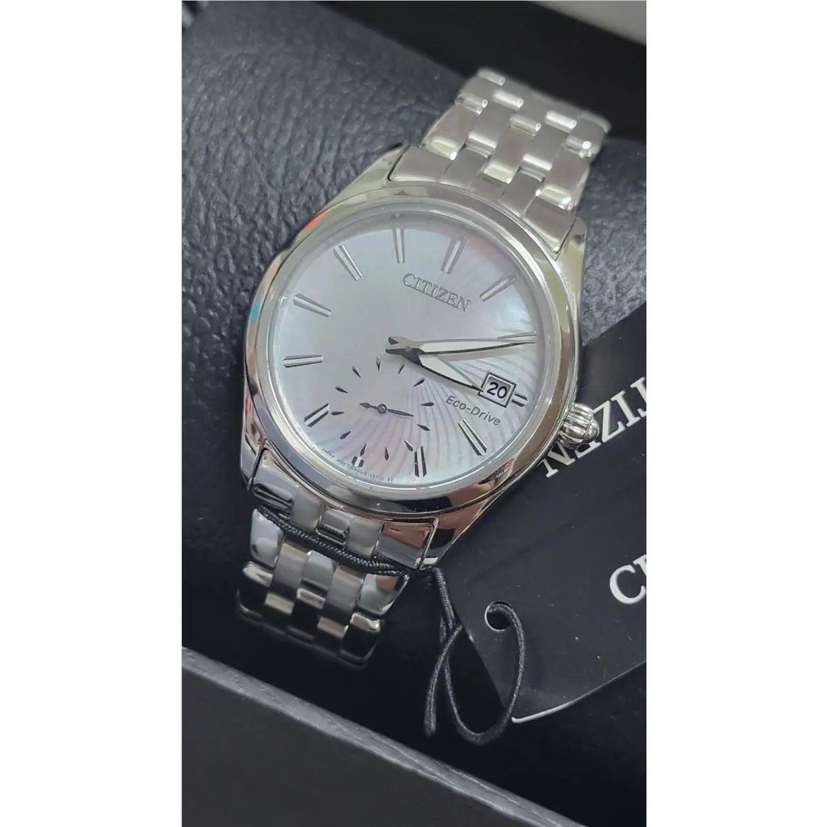 Citizen EV1030-57D Corso Silver Tone Eco-drive Mother-of-pearl Dial Womens Watch