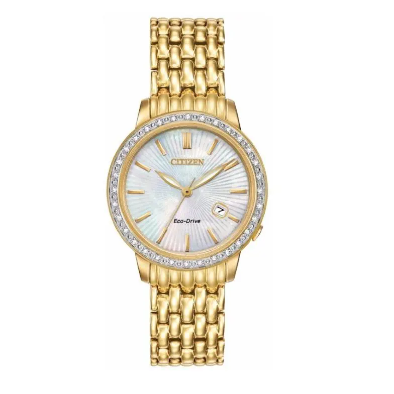 Citizen Eco-drive Gold Stainless Steel Women`s Watch EW2282-52D