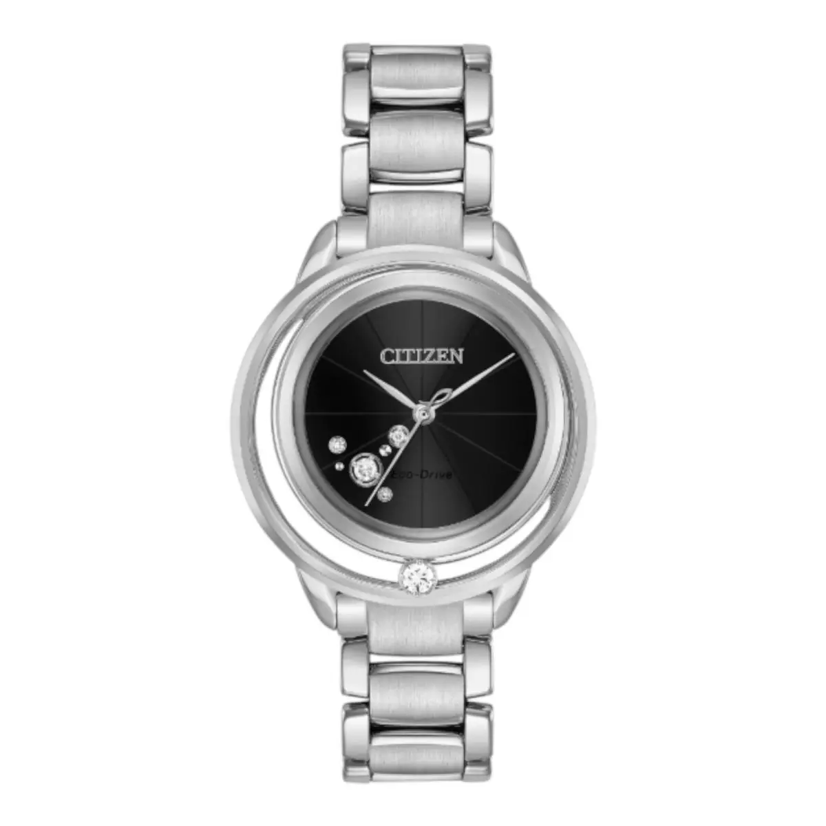 Citizen EW5520-50E Ladies L Sunrise Solitaire Black Dial 33 mm Watch