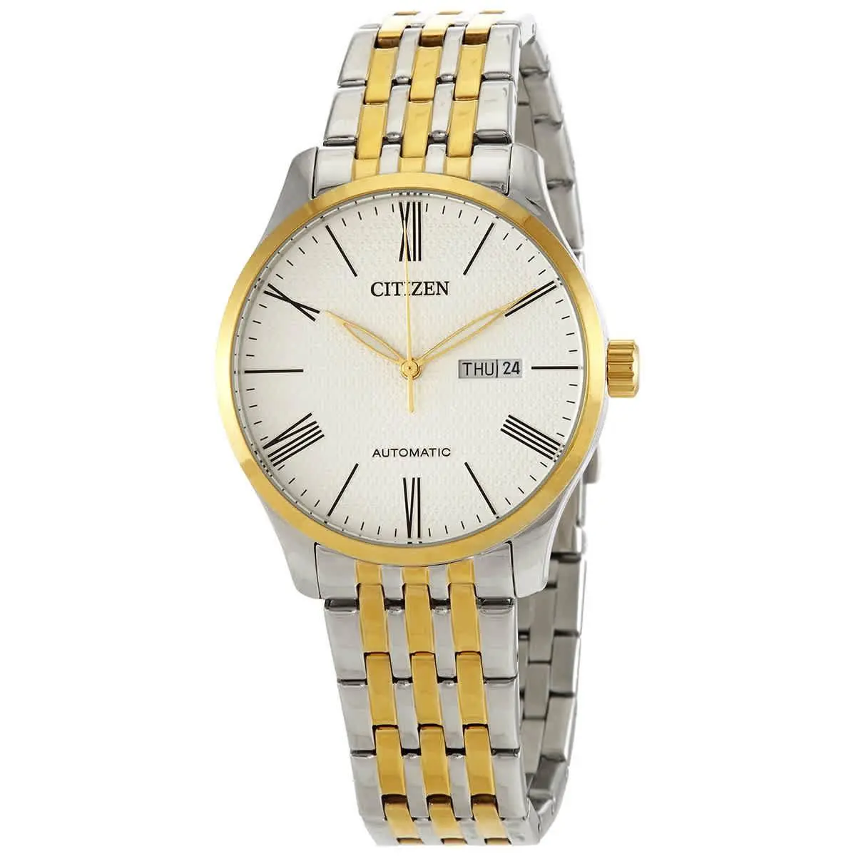 Citizen Automatic White Dial Two-tone Men`s Watch NH8354-58A
