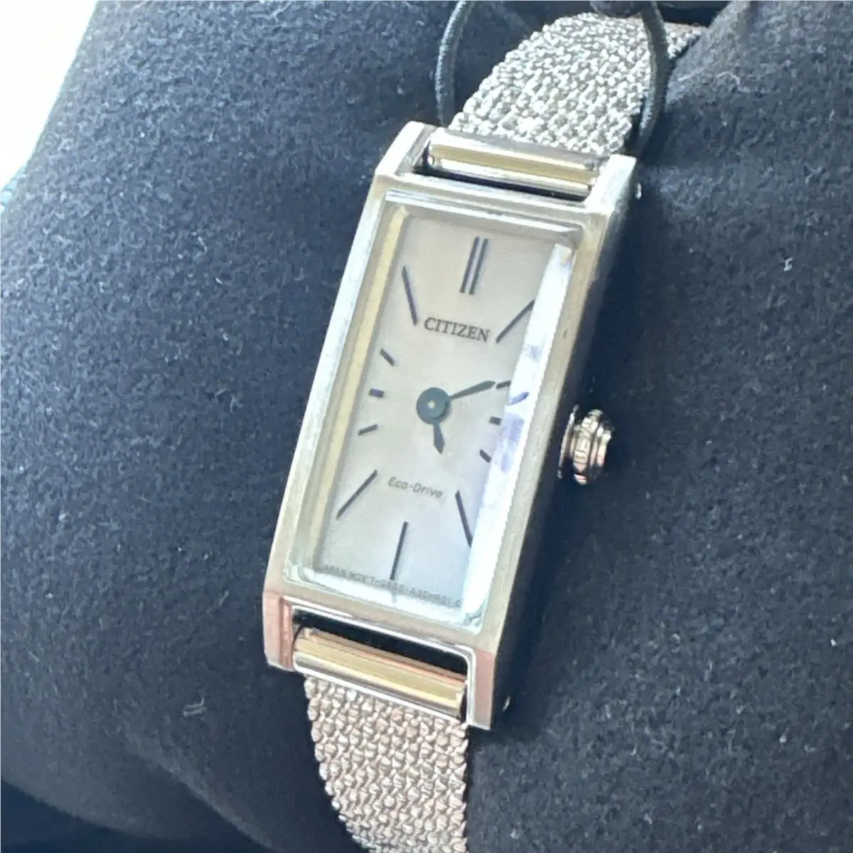Citizen Women`s Fio Silver Stainless Steel Eco-drive Watch 14MM EG7120-51A