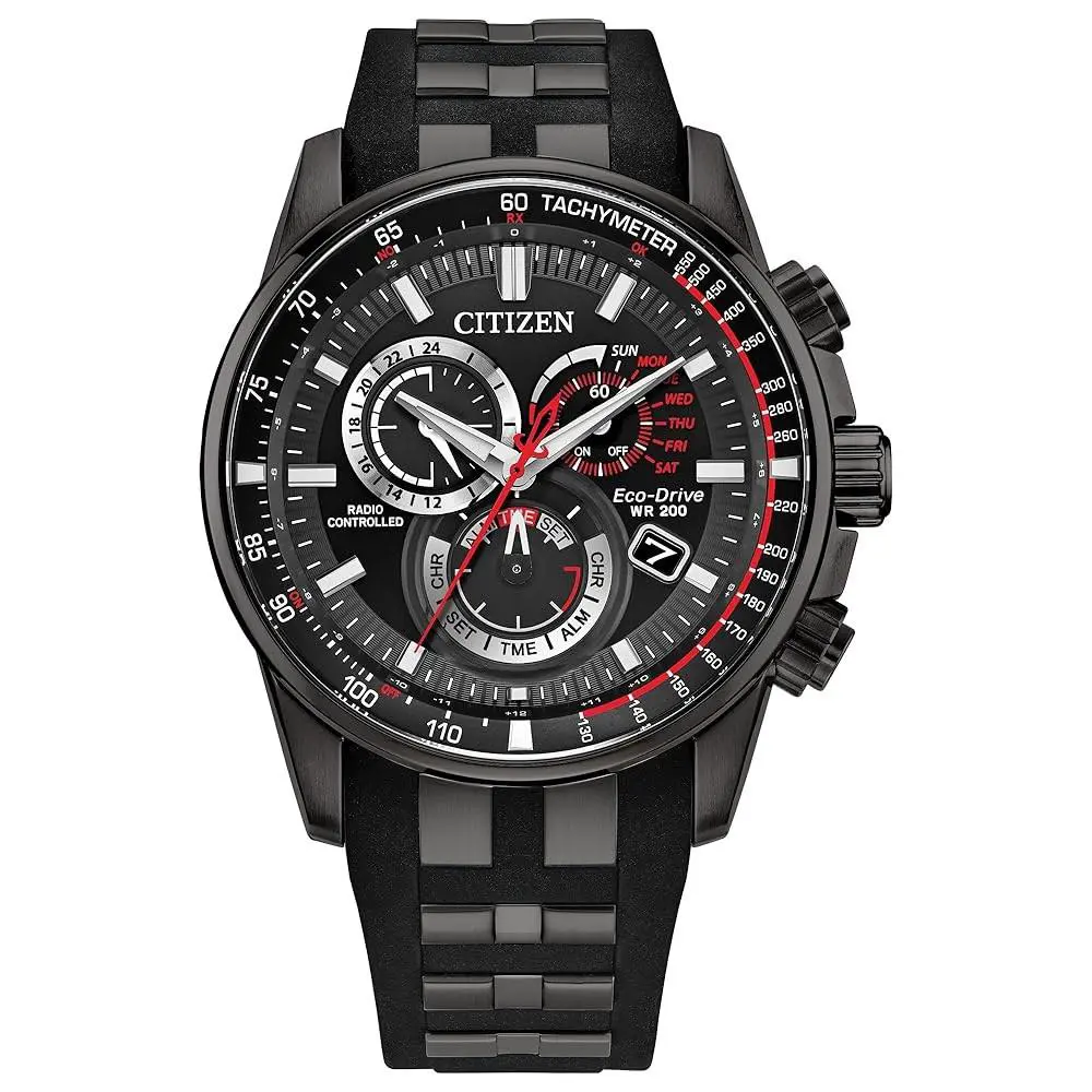 Citizen Men`s Eco-drive Pcat Chronograph Black Dial Quartz 43mm Watch CB5977-03E