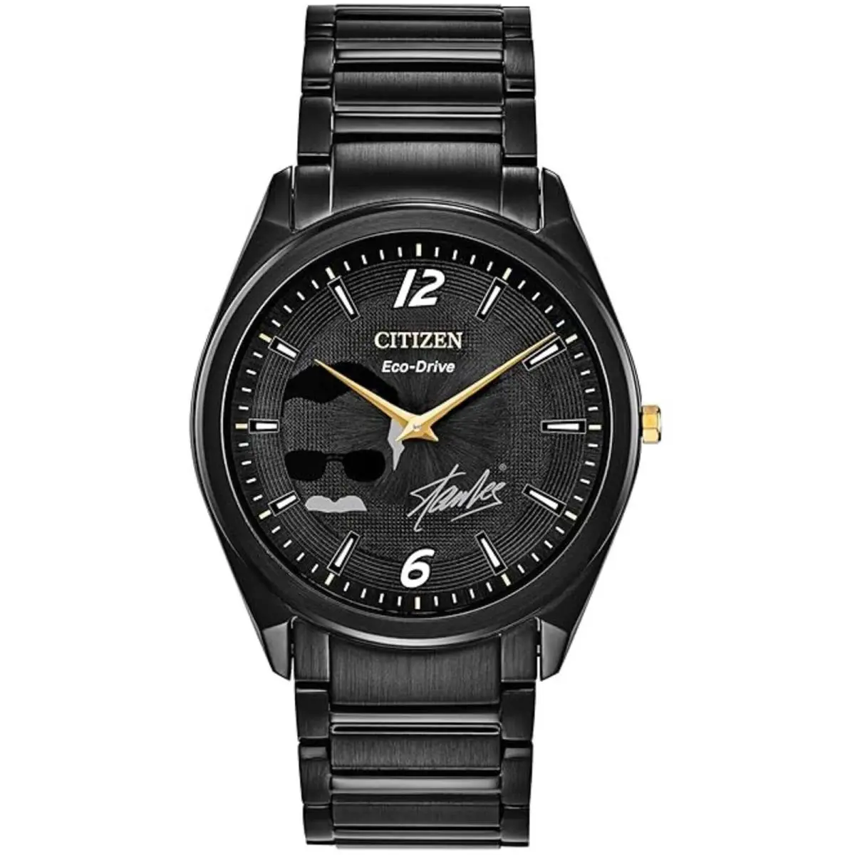 Citizen Men`s Watch Marvel Stan Lee Eco-drive Black Dial Bracelet AR3077-56W