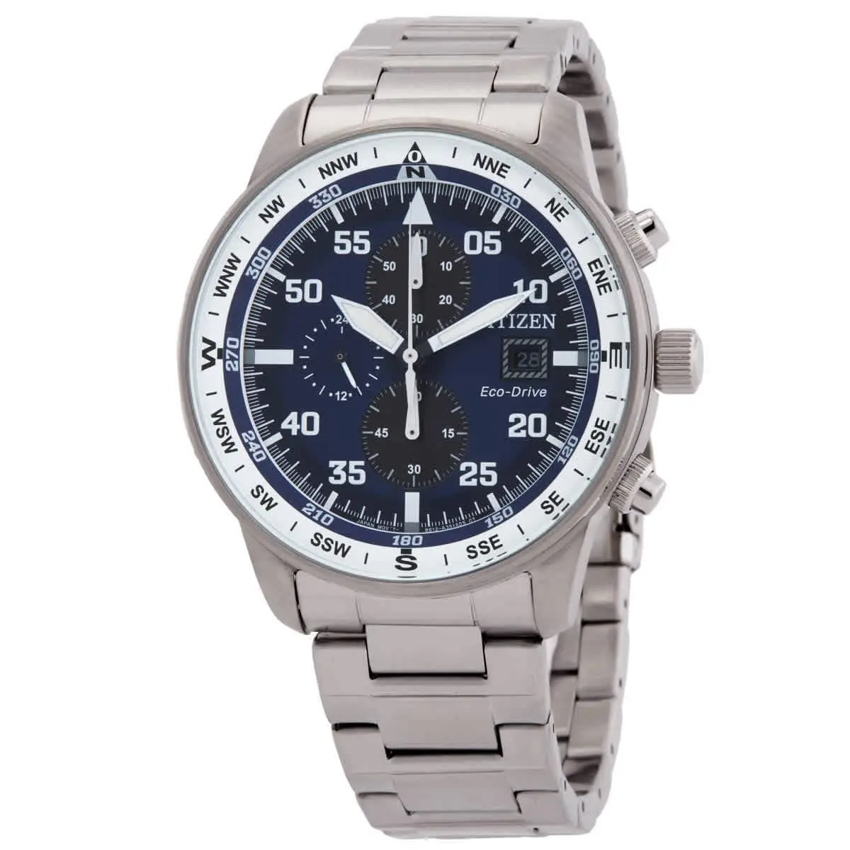 Citizen Aviator Eco-drive Chronograph Blue Dial Men`s Watch CA0880-58L