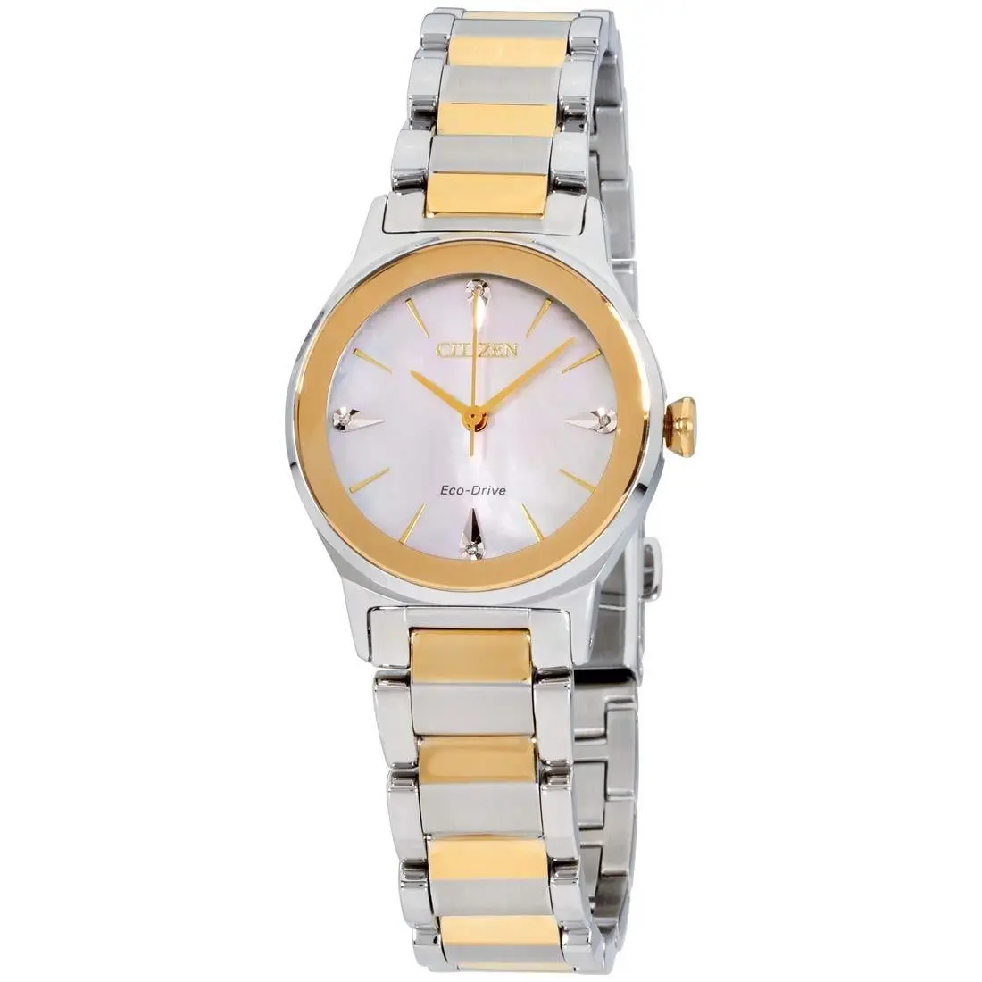 EM0734-56D Axiom Eco-drive Mop Dial Two Tone Stainess Steel Womens Watch by Citizen