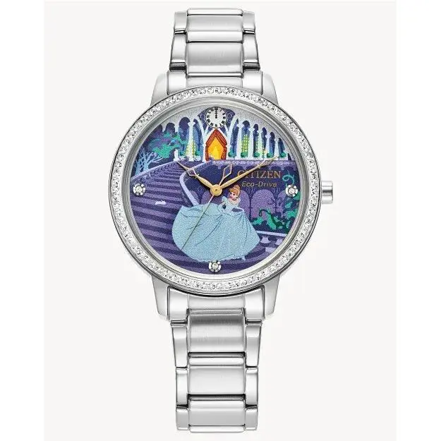 Citizen FE7041-51W Cinderella Disney Princess Watch Collectible Ped Set