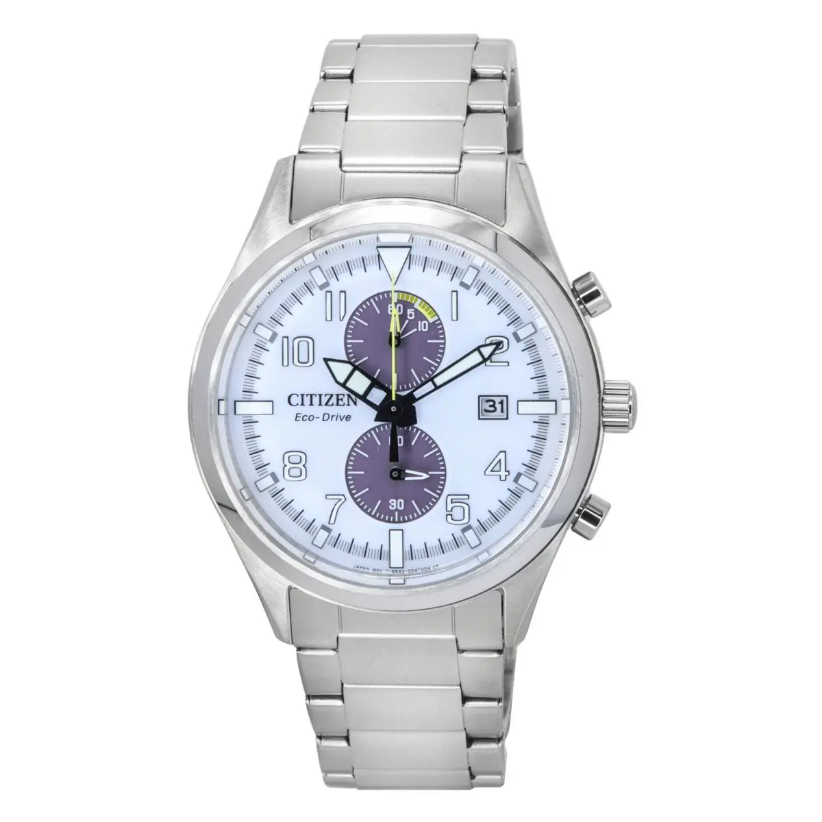 Citizen Classic Eco-drive Chronograph White Dial CA7028-81A 100M Men`s Watch