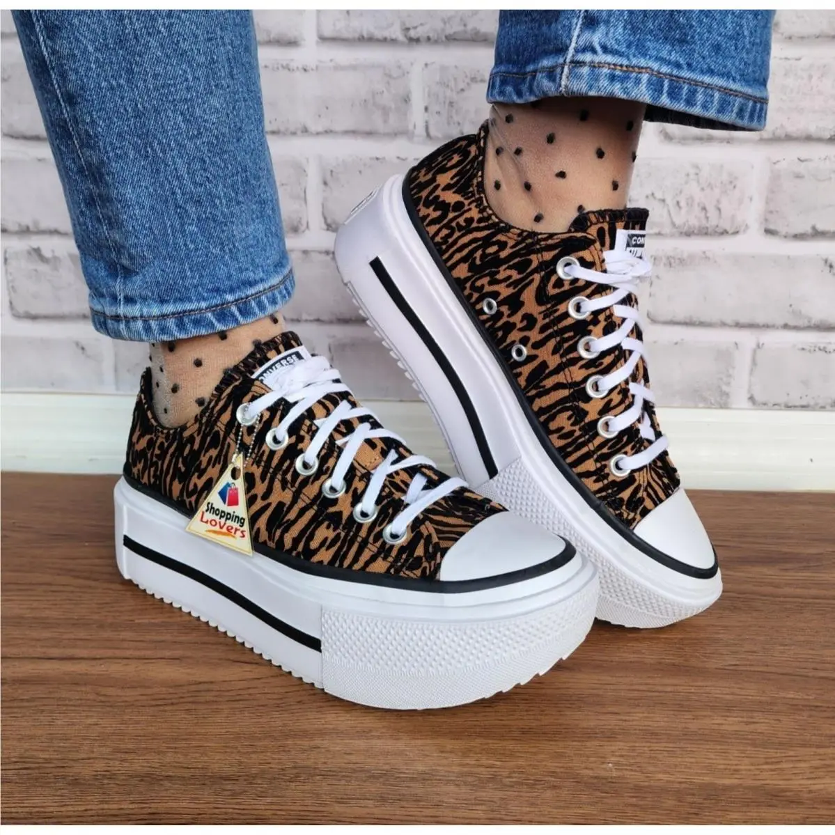 Chuck Taylor Lift Double Stack Sz 9.5 Women Shoes Sneaker Black A16405C by Converse