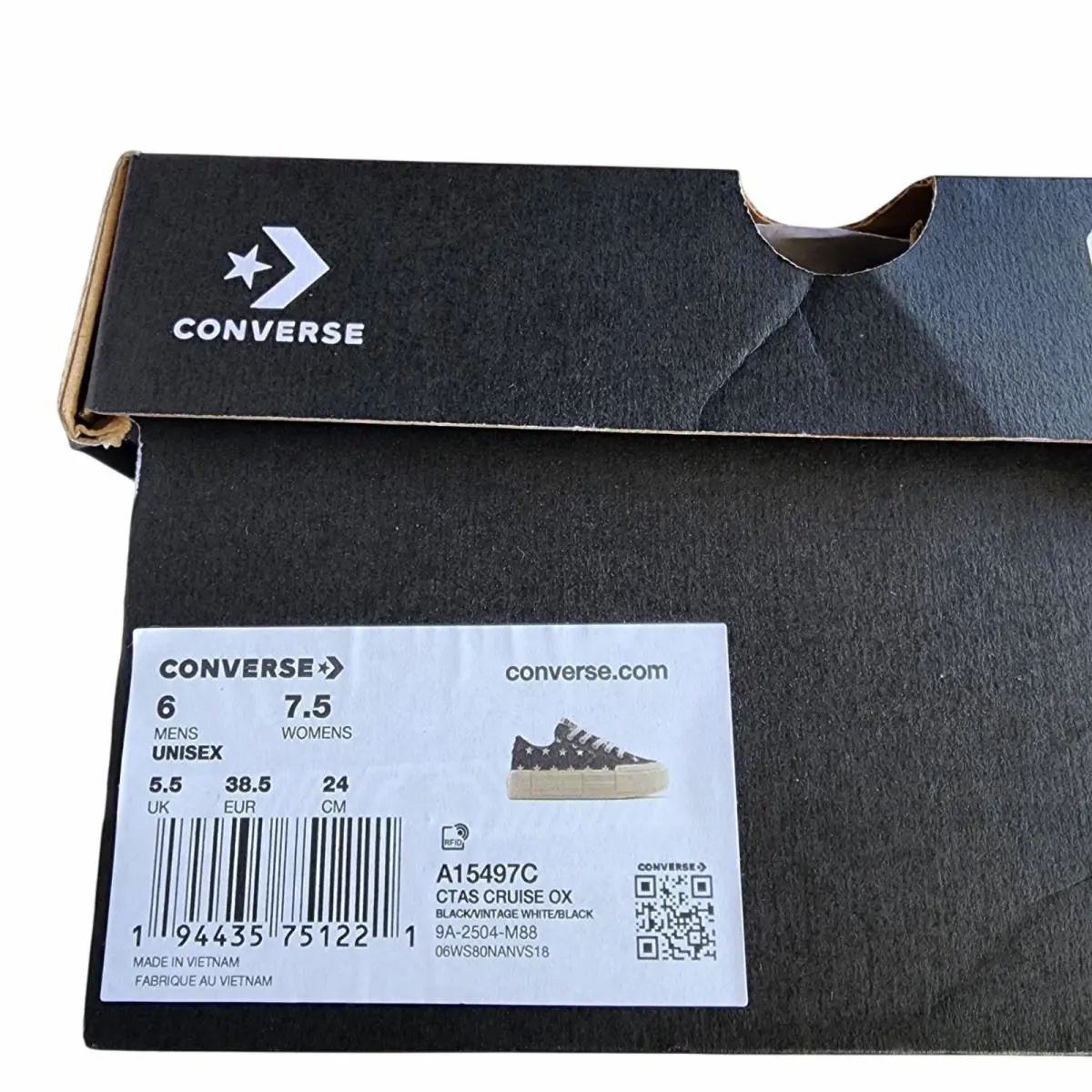 Converse shoes - Chuck Taylor All Star Cruise Low - A15497C - Black (UPC: 194435751221) 6
