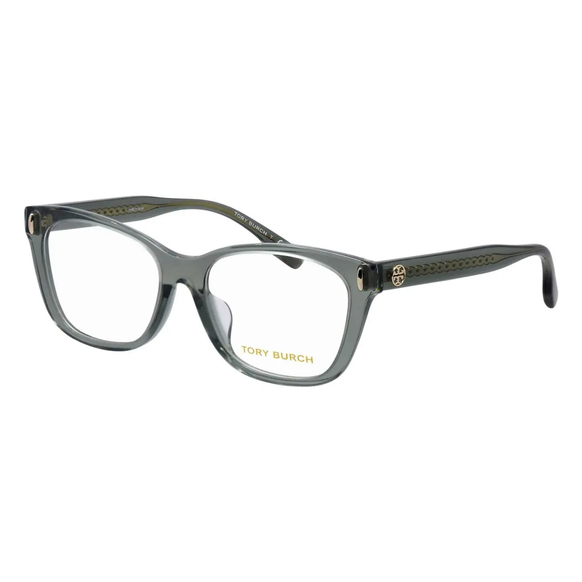 Tory Burch TY 2136U 1941 Transparent Sage Plastic Square Eyeglasses 51mm